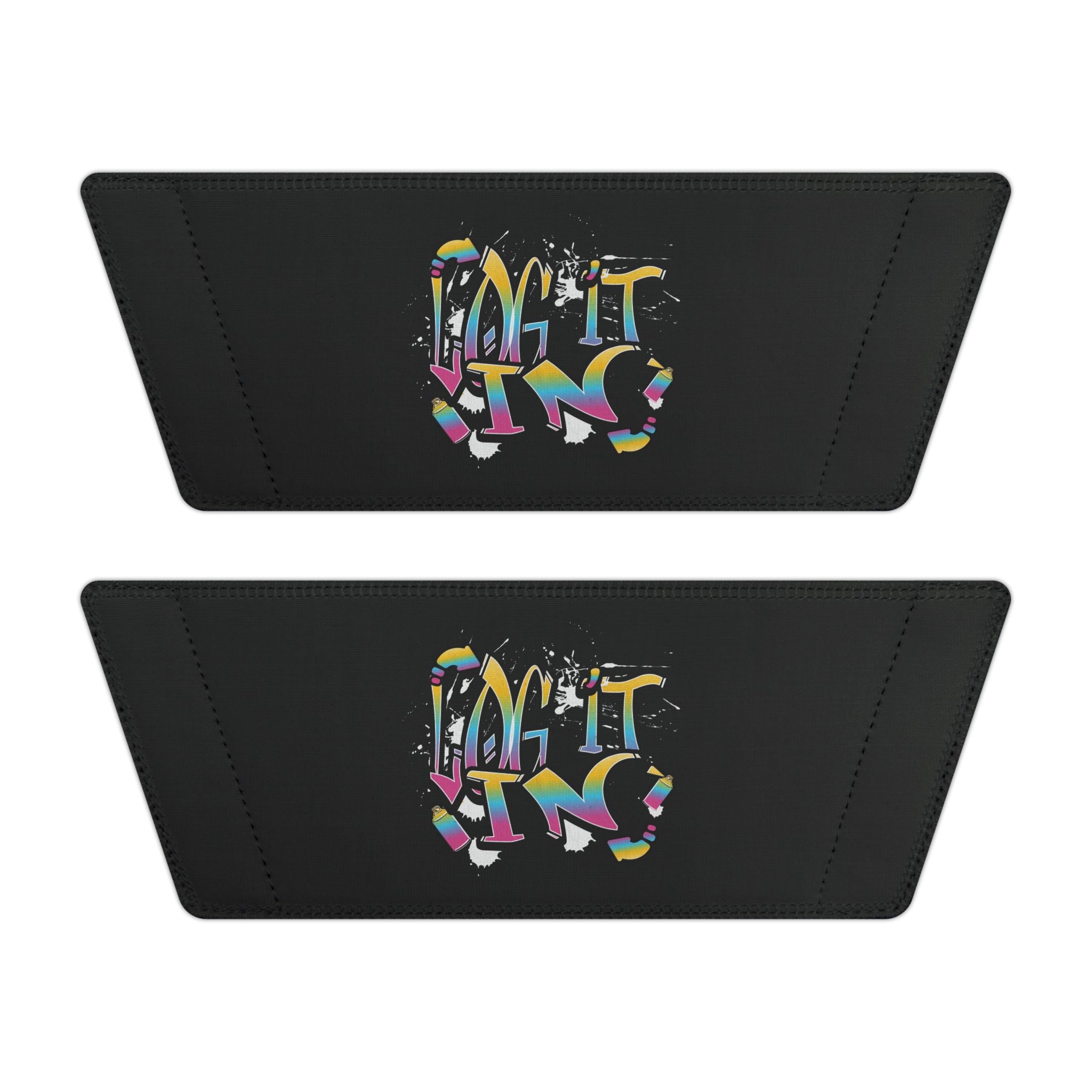 Women's Slide Sandals — Colorful Graffiti 'LOG IT IN' Removable-Strap Slides