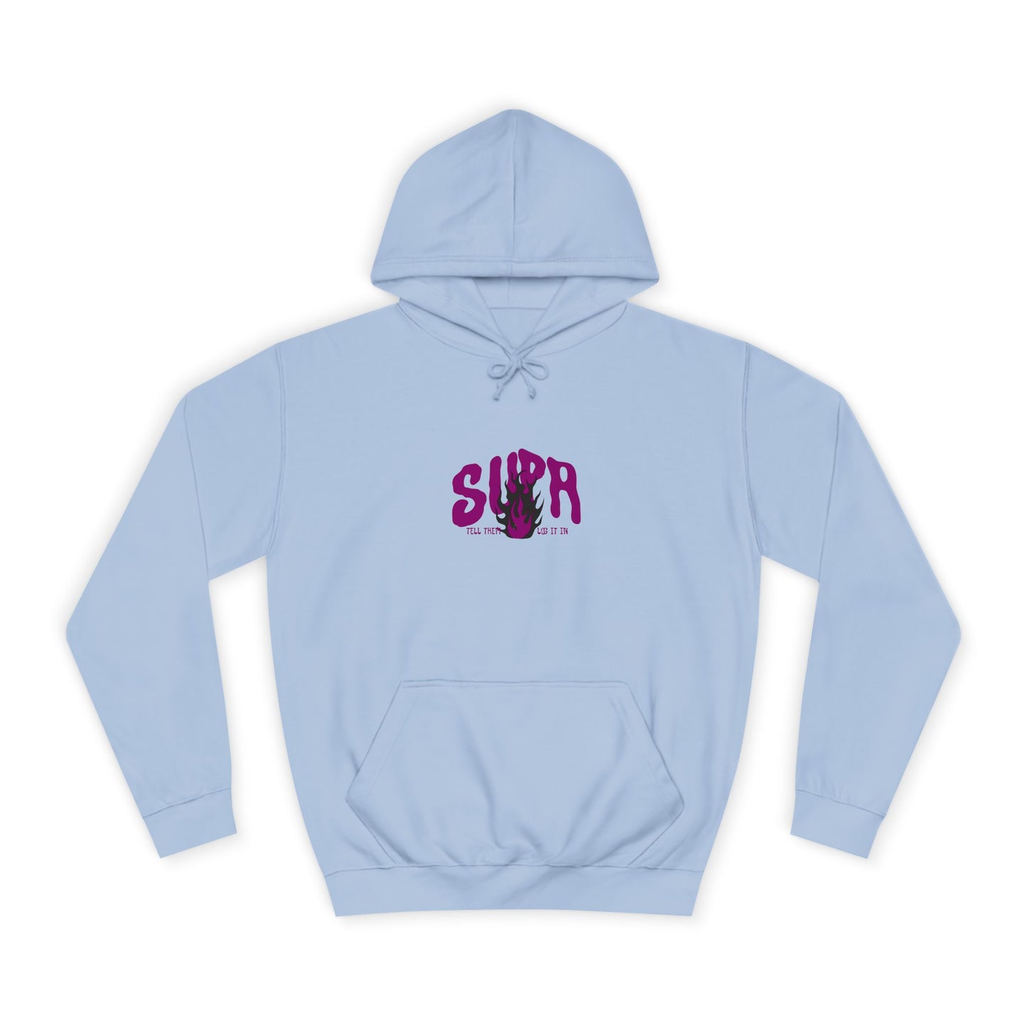 Trendy Unisex SUPA Hoodie with Unique Flame Design - Perfect for Any One, Casual Wear, Gifts, Streetwear, or Events