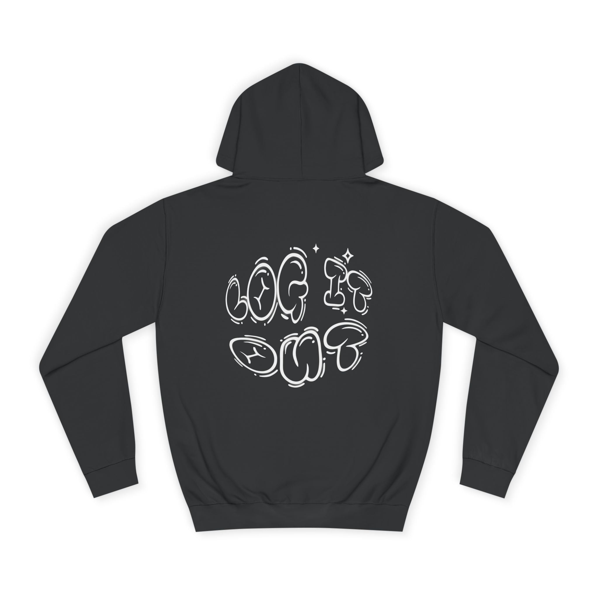 Cozy Unisex Hoodie - "Log It Out" Graphic - Perfect for Casual Wear, Gift