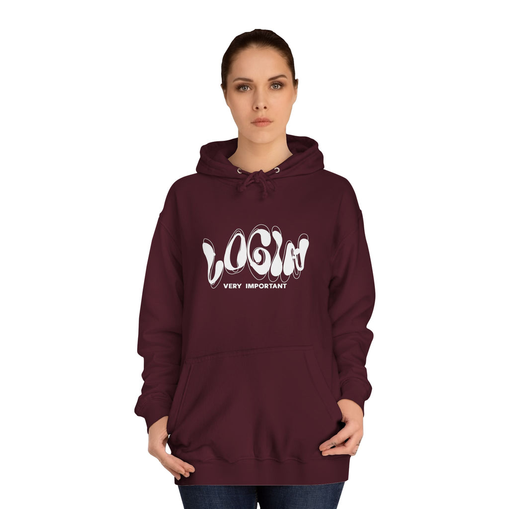 Cool College Unisex Hoodie - LOGIN, Apparel, Funny Hoodie, Gift, Cozy Wear,Trendy Fashion
