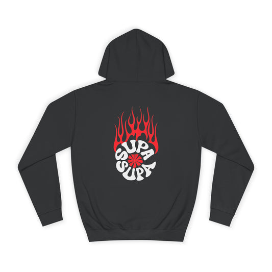 Unisex Flame Supa Supa Graphic Hoodie - Casual Streetwear
