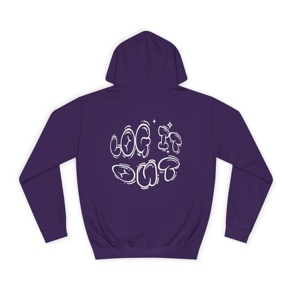 Cozy Unisex Hoodie - "Log It Out" Graphic - Perfect for Casual Wear, Gift