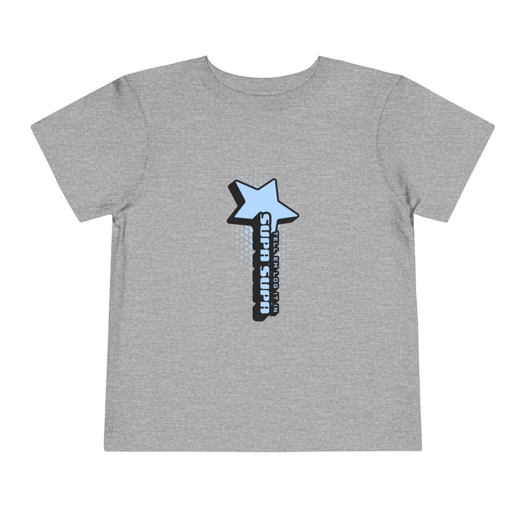 Toddler Tee — Blue Star "Tell em log it in" Graphic