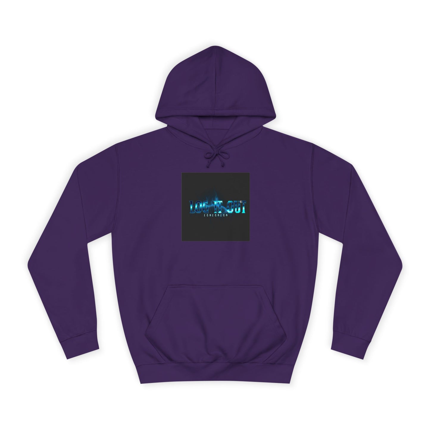 Unisex Log it out Hoodie with Digital Glow Design - Perfect for Gifts, Casual Wear,Events, Graphic Sweatshirt