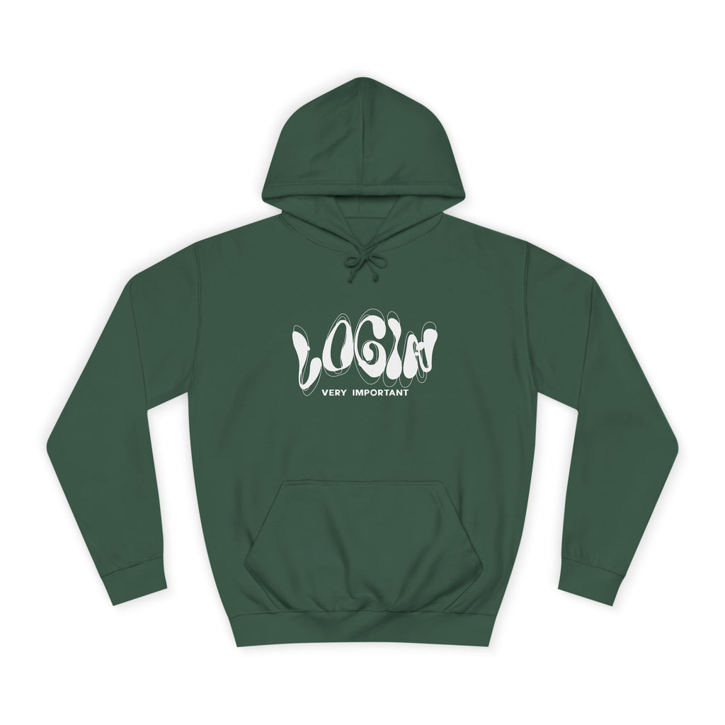 Cool College Unisex Hoodie - LOGIN, Apparel, Funny Hoodie, Gift, Cozy Wear,Trendy Fashion