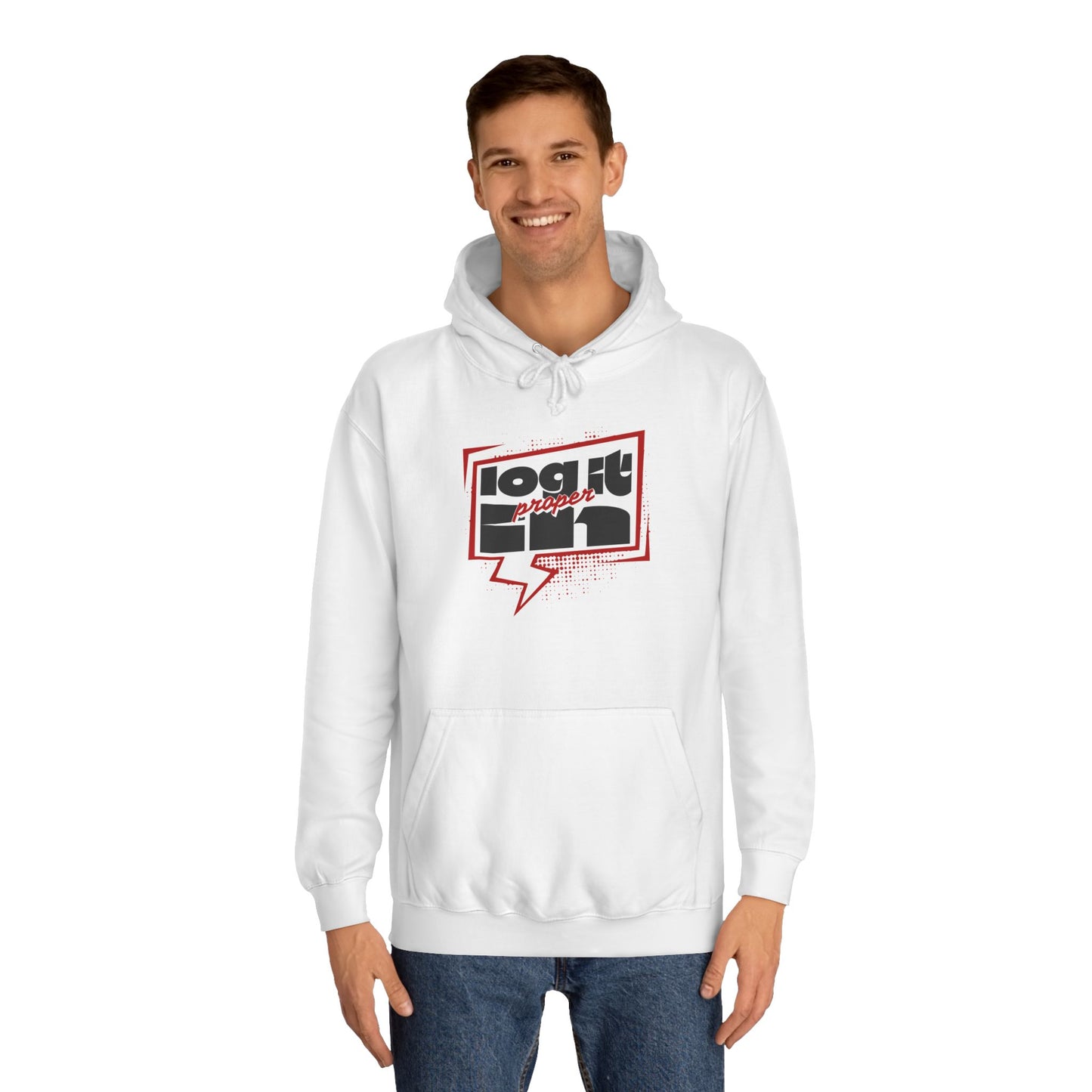 Unisex Log it in Hoodie - Casual Streetwear, College Apparel, Gift, Comfortable Hoodie, Unique Graphic Sweatshirt