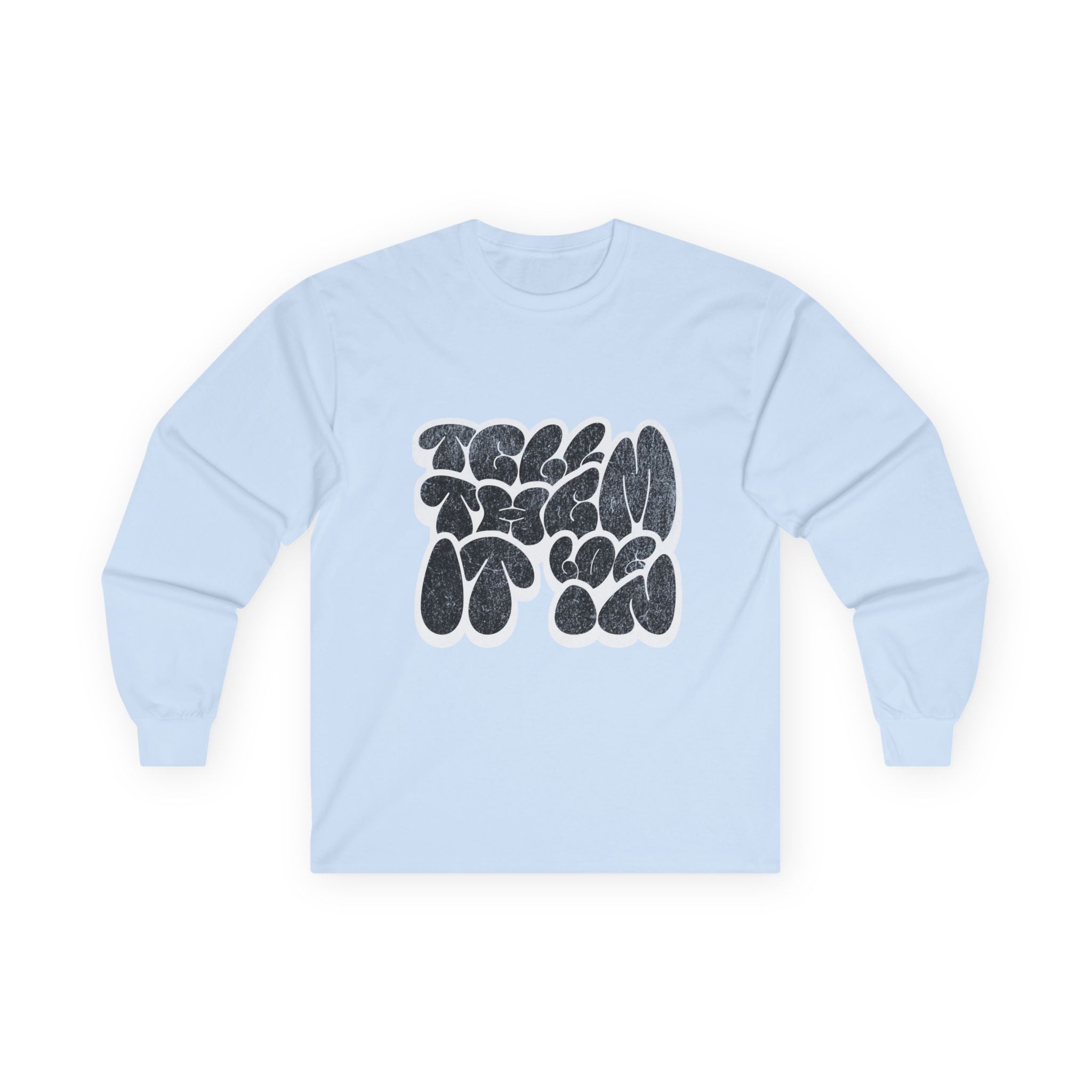 Long Sleeve "LOG IT IN" Tee — Retro Pebble Typography Graphic