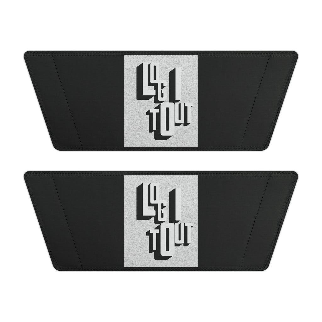 Men's Removable-Strap Slides — Black Graphic Log it out Sandals