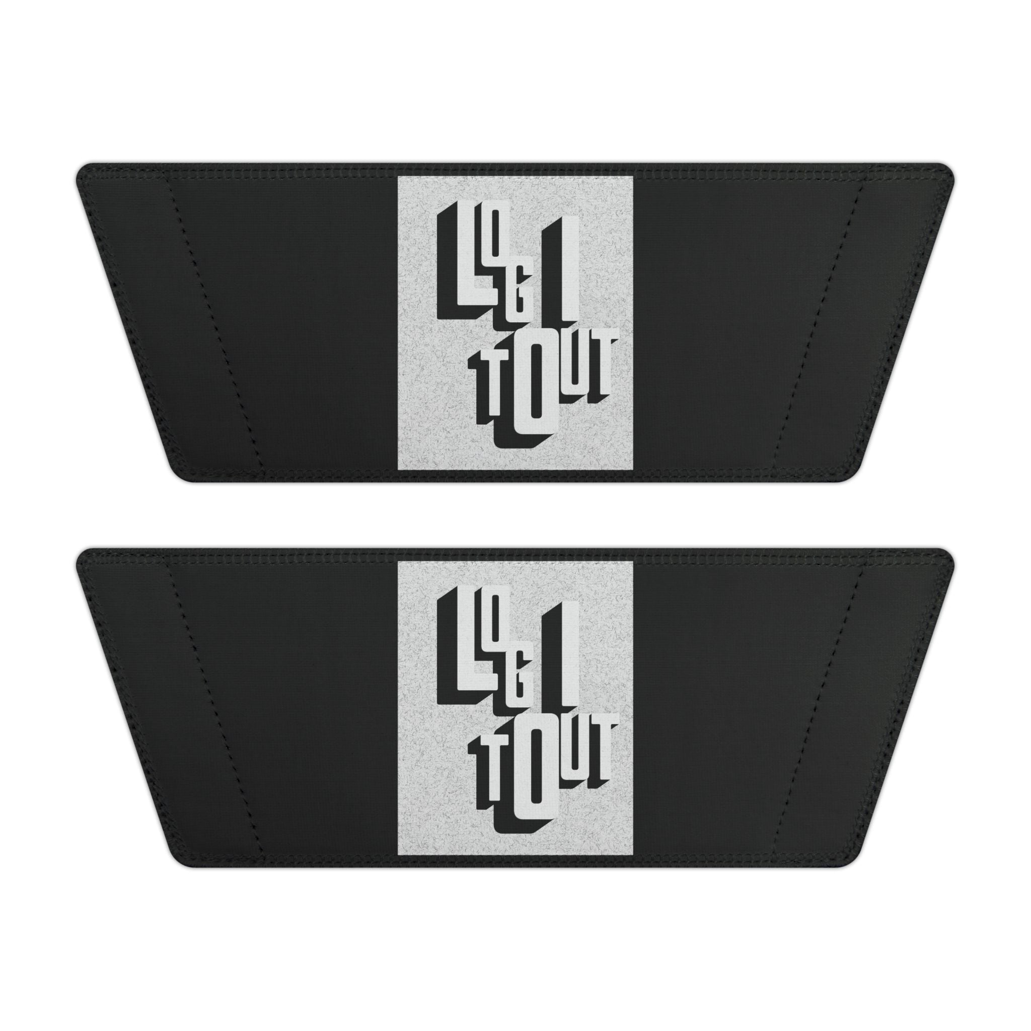 Men's Removable-Strap Slides — Black Graphic Log it out Sandals