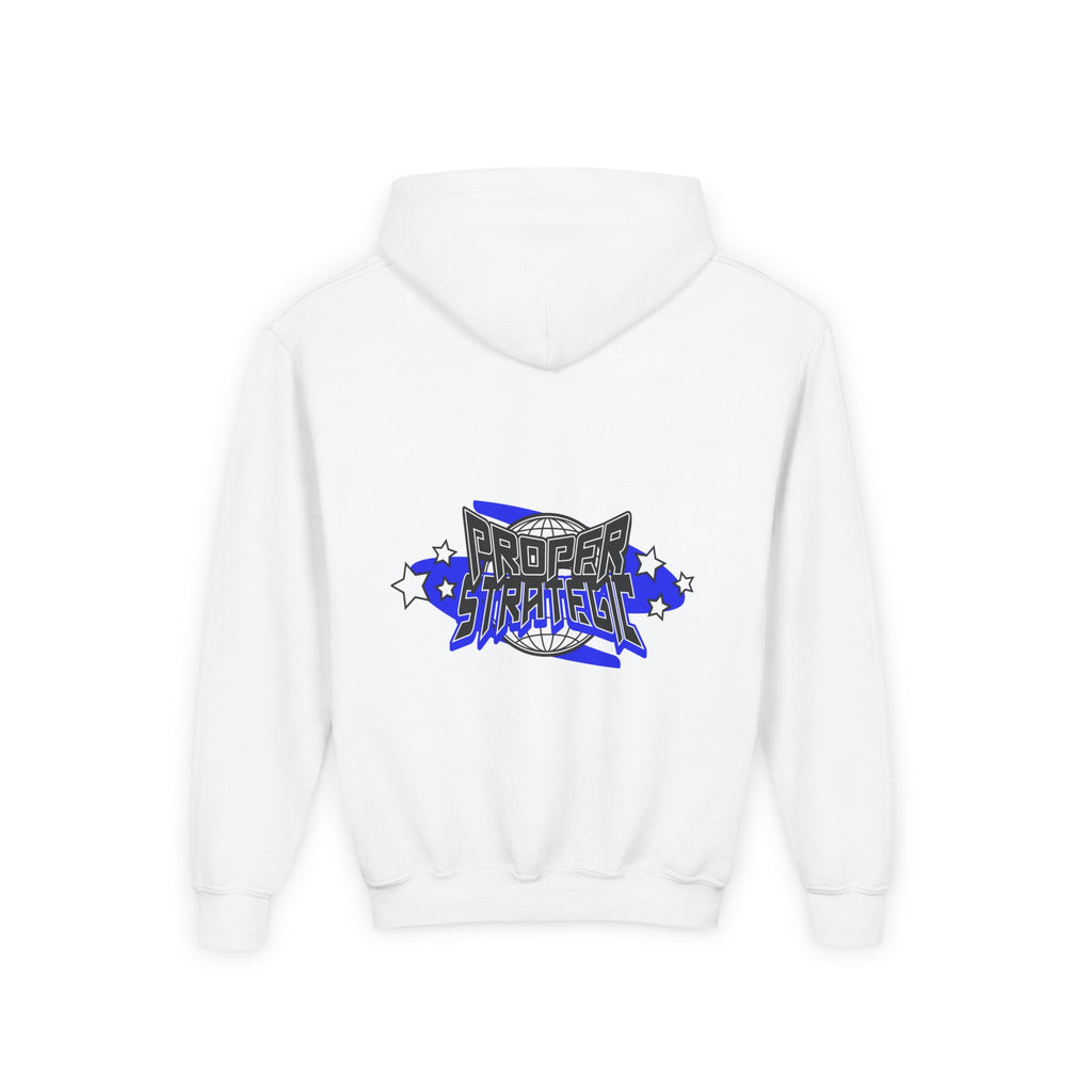 Youth Hoodie — 'Strategic' Graphic Pullover for Kids