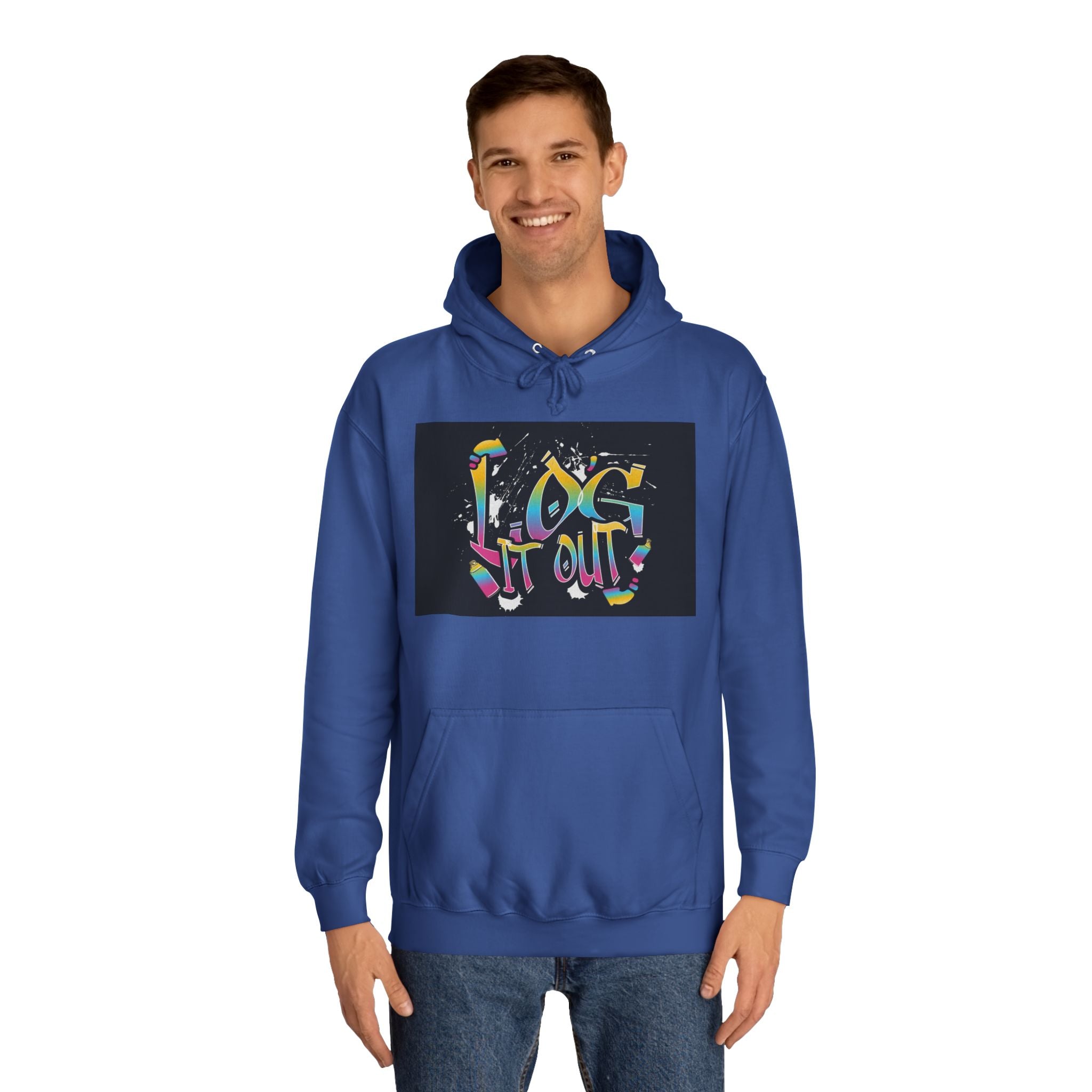 Colorful Unisex log it out Hoodie - Perfect for Students, Casual Wear, Gifts, Relaxed Style, trendy wear