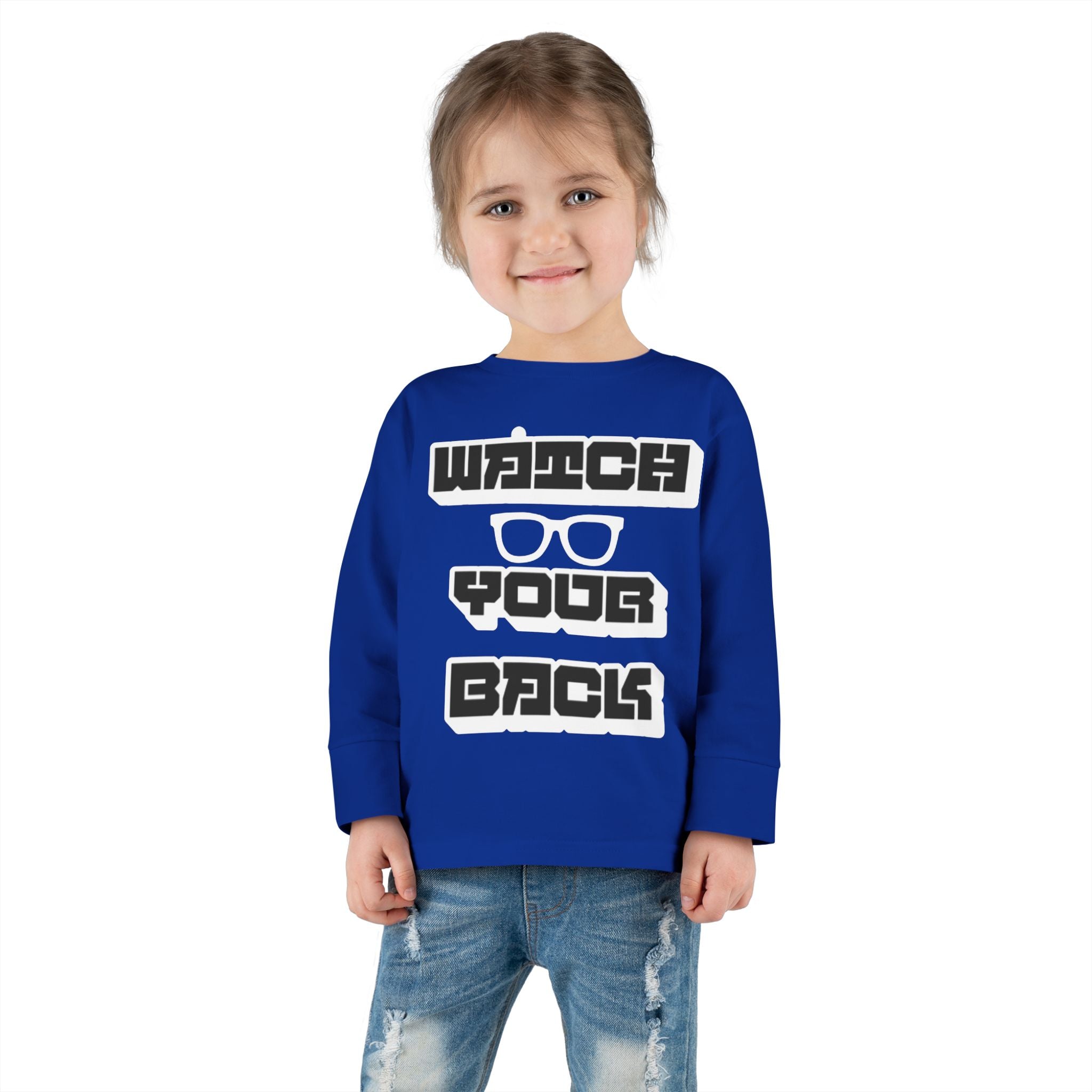 Toddler Long Sleeve Tee — "Watch Your Back" Graphic