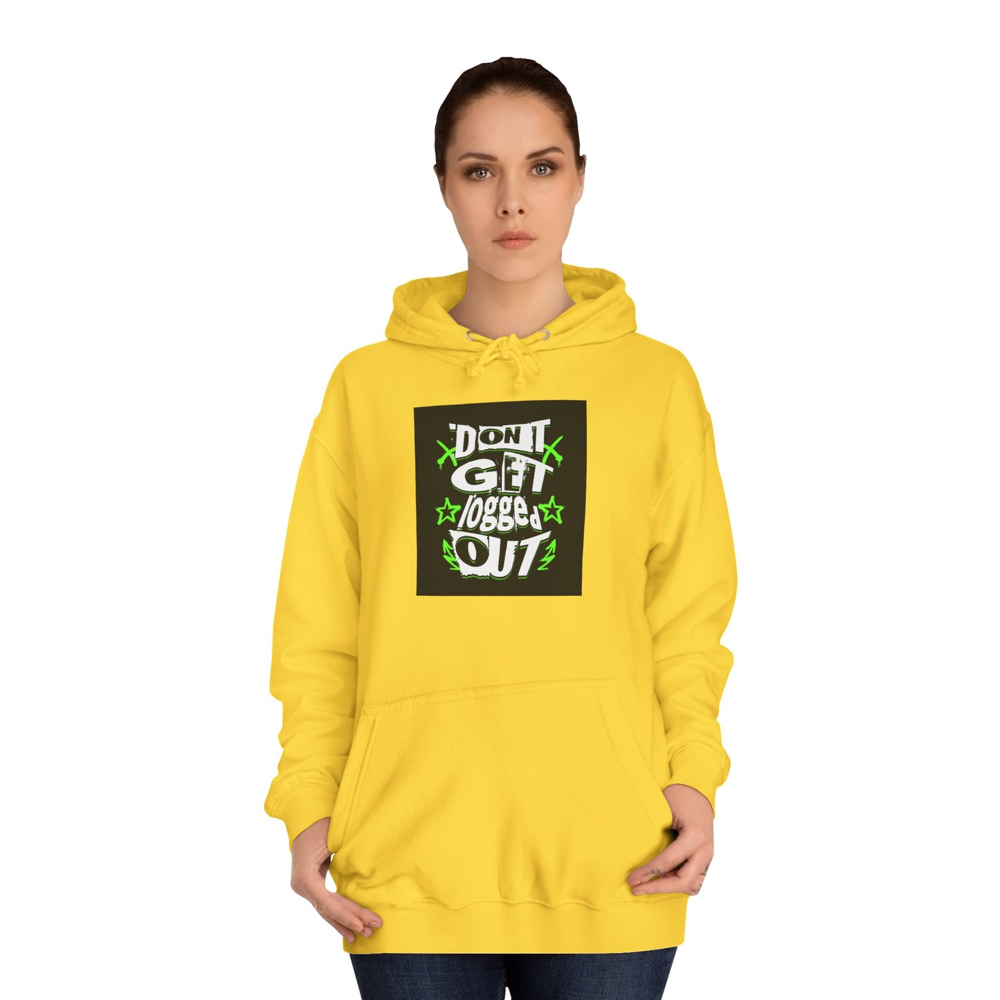 Vibrant Unisex Hoodie - Perfect for Life, Casual Outings & Gift Ideas - Fun Design: 'Don't Get Logged Out!'