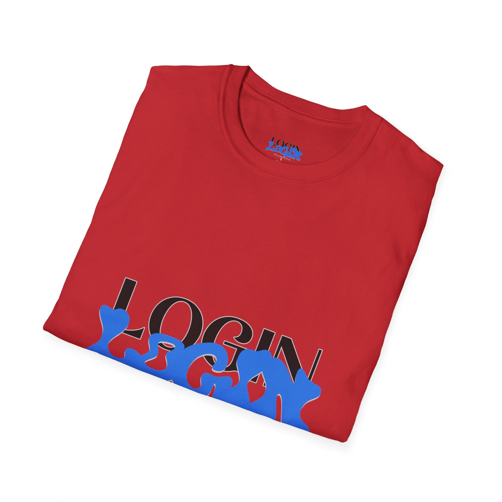 Login Graphic T-Shirt — Blue Drip Logo Tee