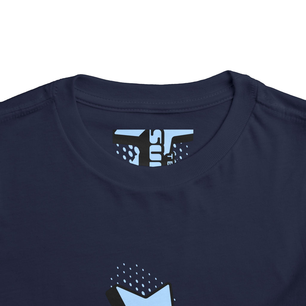 Toddler Tee — Blue Star "Tell em log it in" Graphic