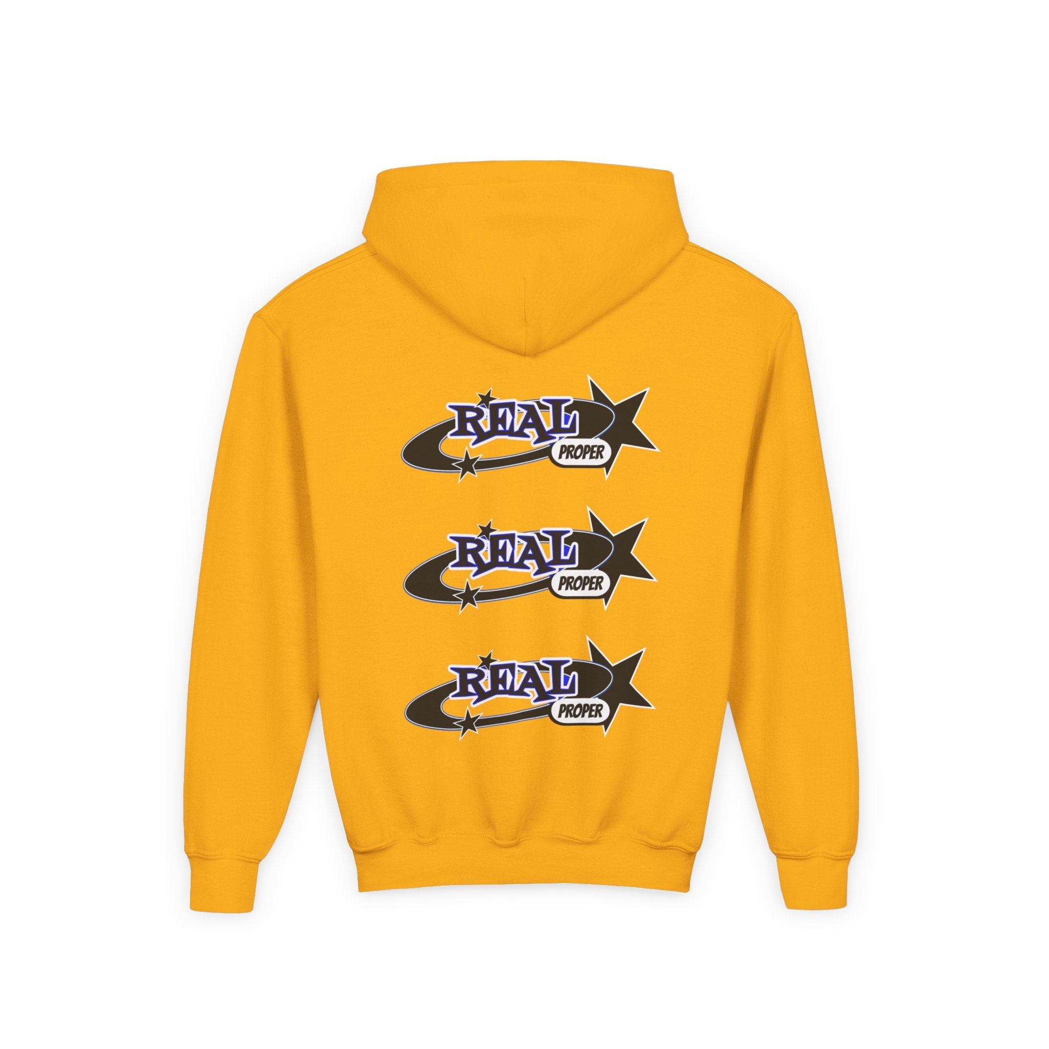 Youth Hoodie – "Real Proper" Star Graphic Pullover