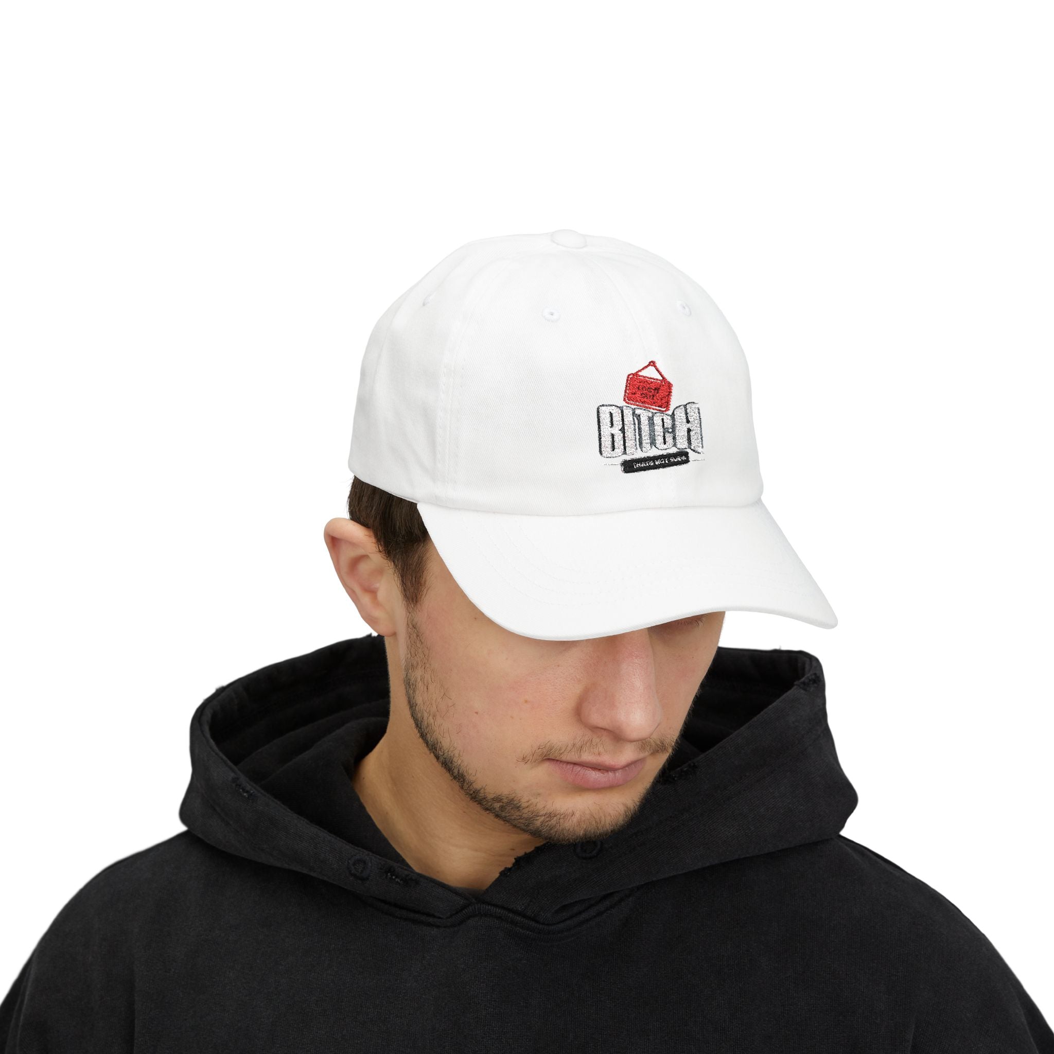 'LOG OUT' Retro Logo Embroidered Baseball Hat