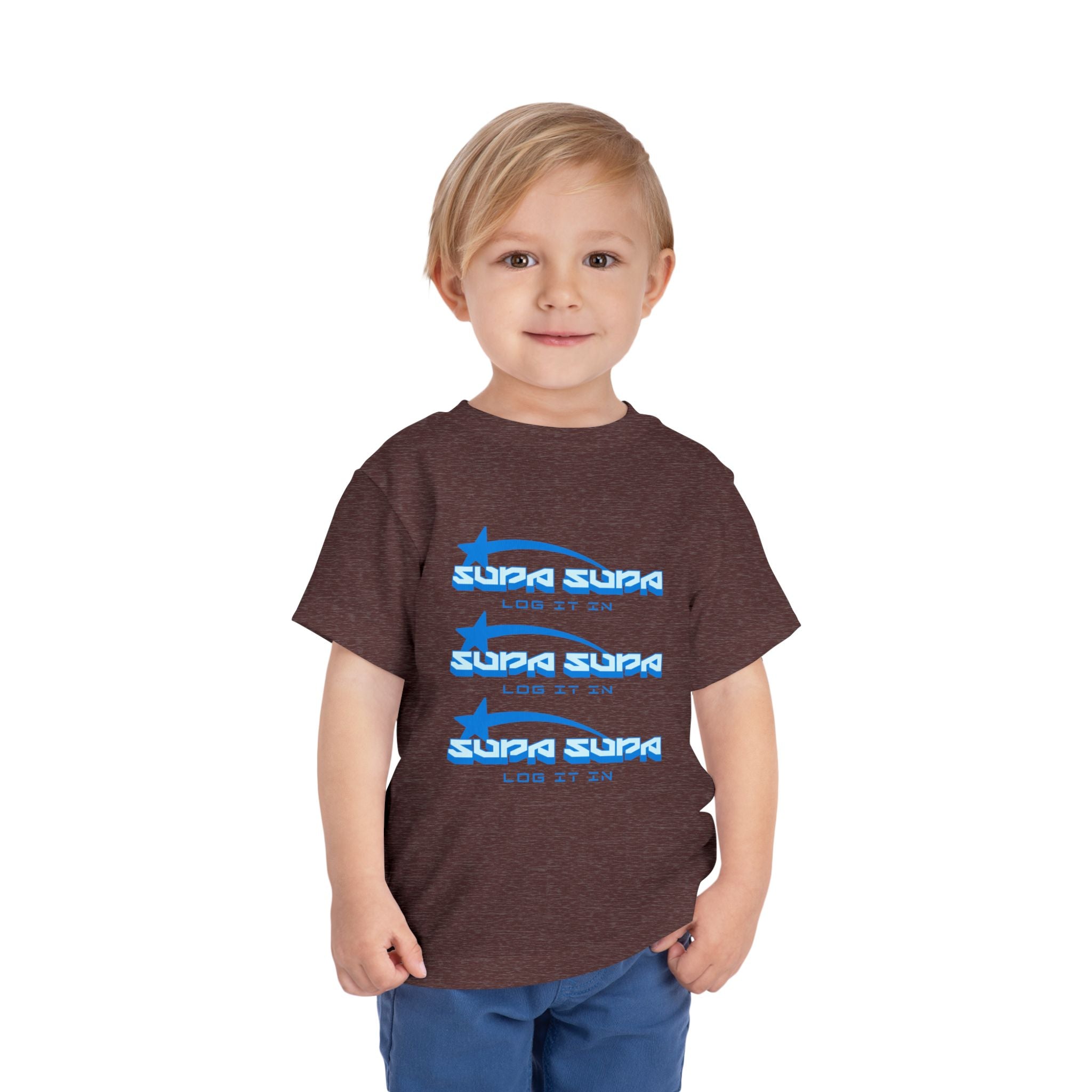 Toddler Tee — Blue Star 'Supa Supa' Graphic Shirt