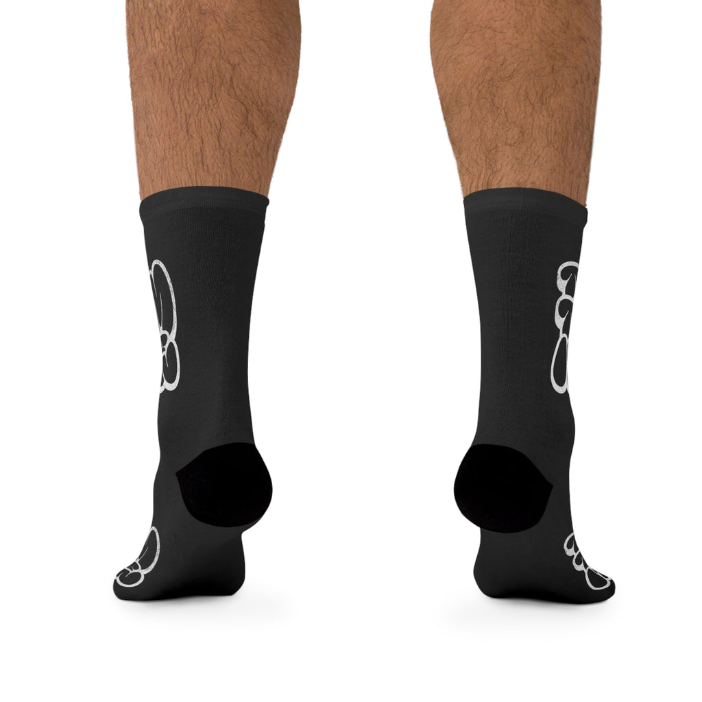 Log it in Black Graffiti-Style 'Dream Big' Recycled Poly Socks