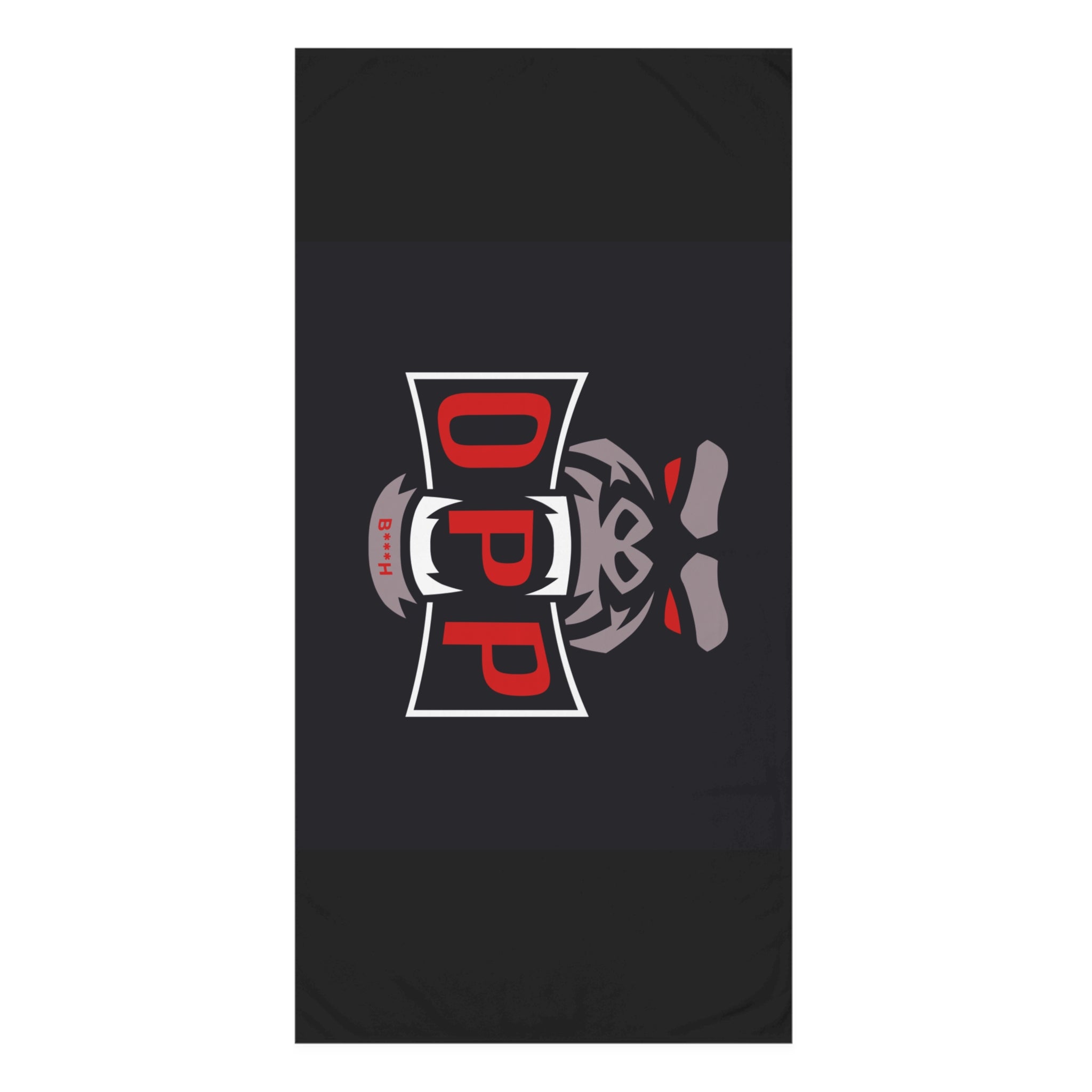 Beach Towel — Black ‘OPP’ Logo Graphic Beach & Pool Towel