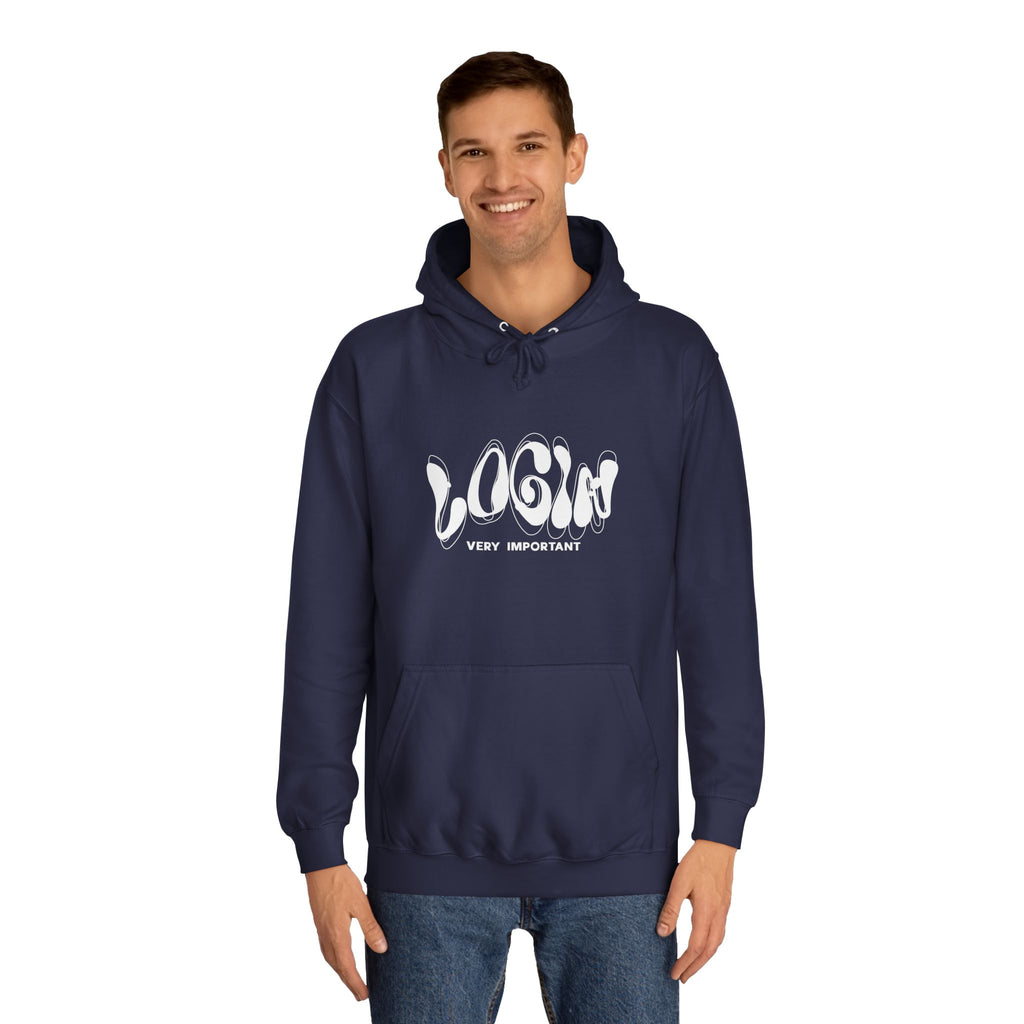Cool College Unisex Hoodie - LOGIN, Apparel, Funny Hoodie, Gift, Cozy Wear,Trendy Fashion