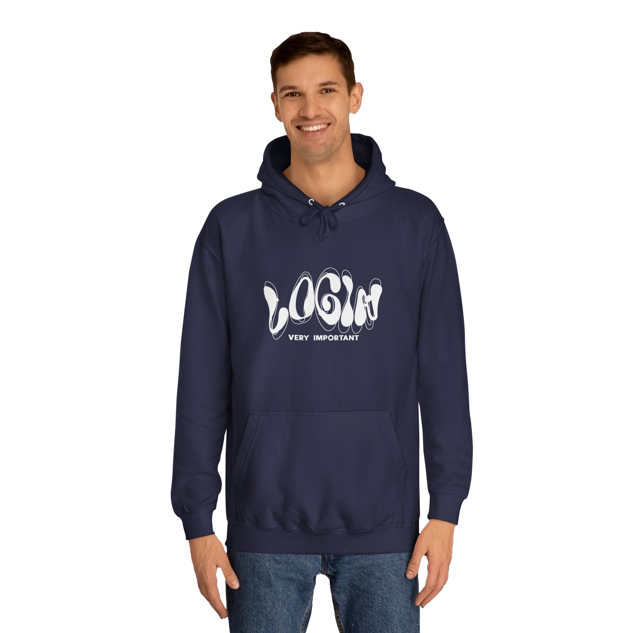 Cool College Unisex Hoodie - LOGIN, Apparel, Funny Hoodie, Gift, Cozy Wear,Trendy Fashion