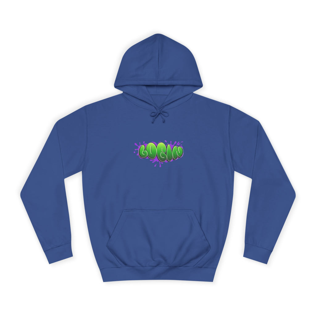 Hoodie with Green Graffiti "Login" Design - Streetwear Pullover