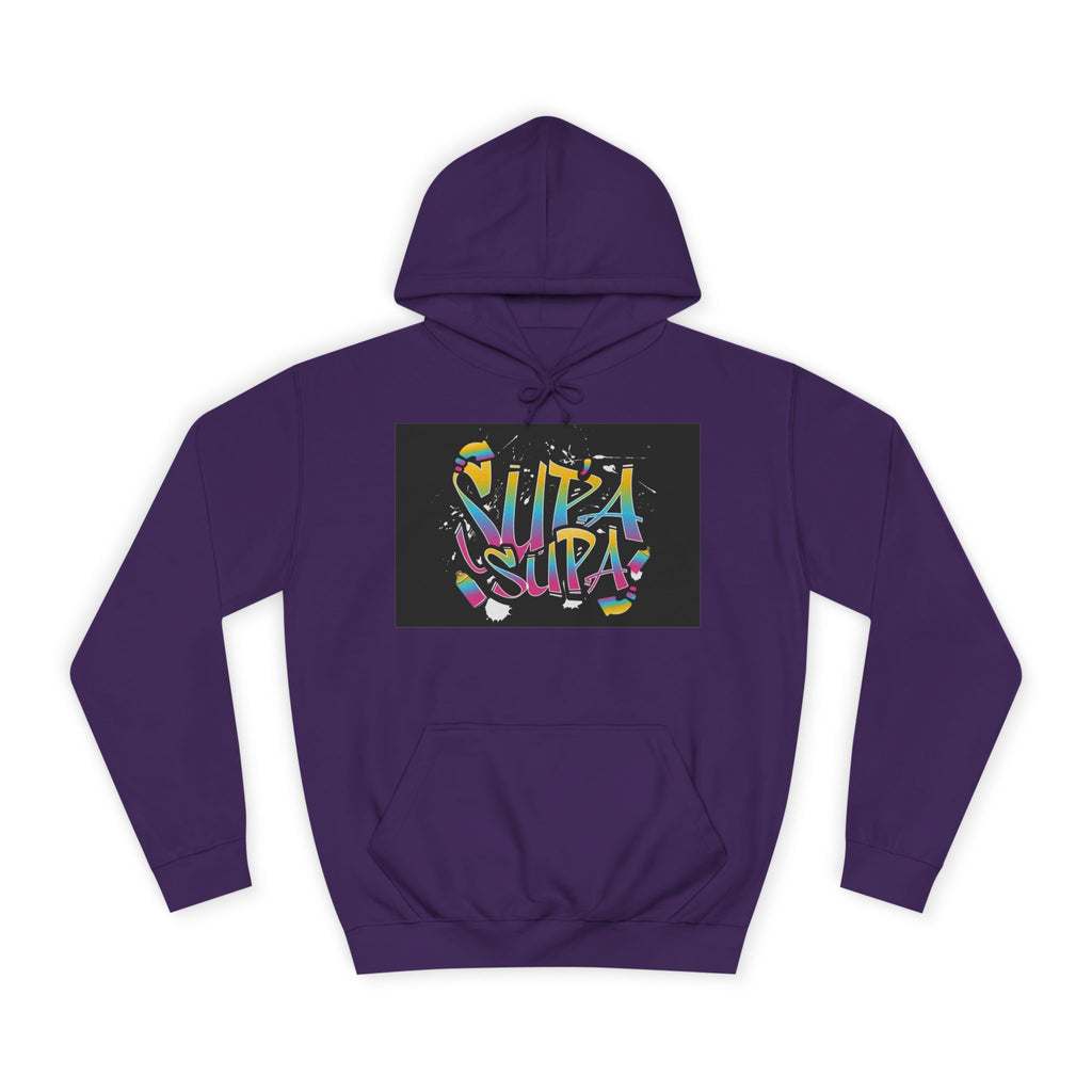 Colorful Unisex Supa Supa Hoodie, Casual Sweatshirt, Vibrant Apparel, Streetwear Hoodie