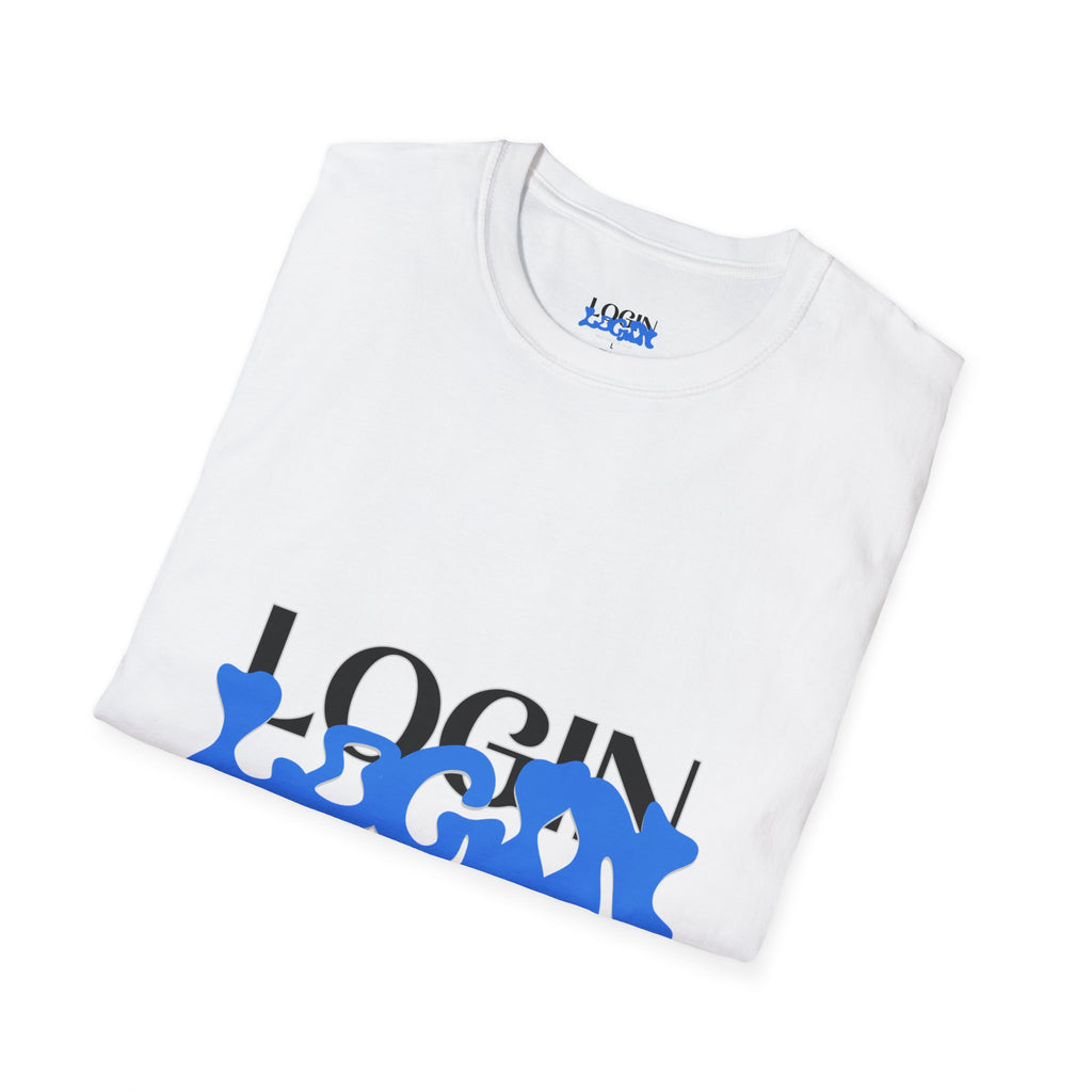 Login Graphic T-Shirt — Blue Drip Logo Tee