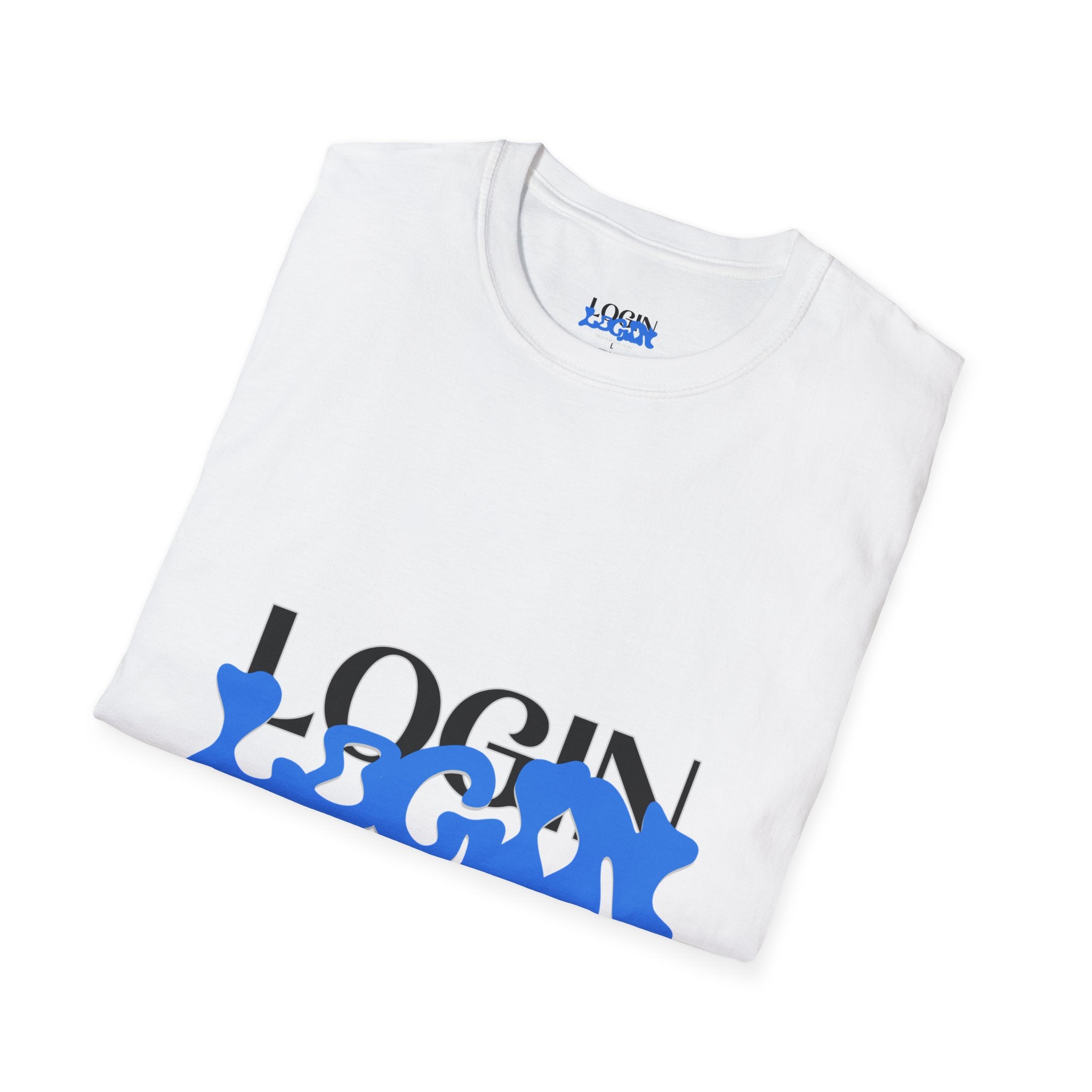 Login Graphic T-Shirt — Blue Drip Logo Tee