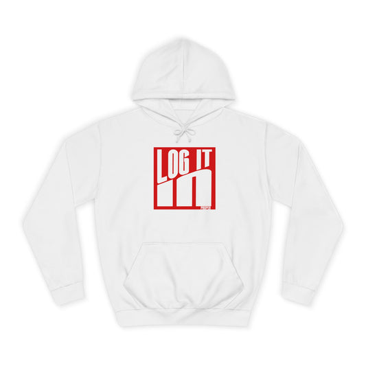 Unisex Log it in Hoodie - Trendy Campus Style, Casual Wear, Cozy Gift, Comfortable Lounge Hoodie, Essentials