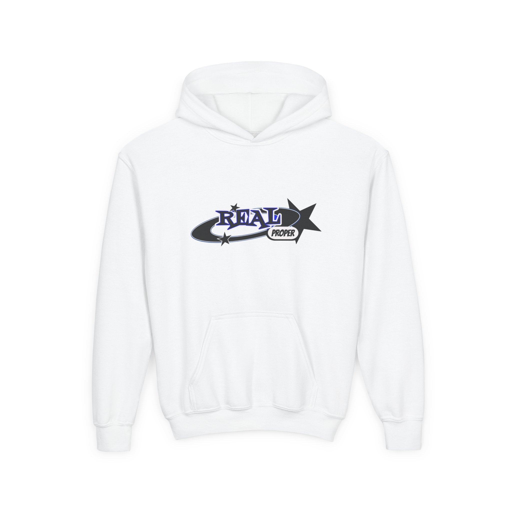 Youth Hoodie – "Real Proper" Star Graphic Pullover