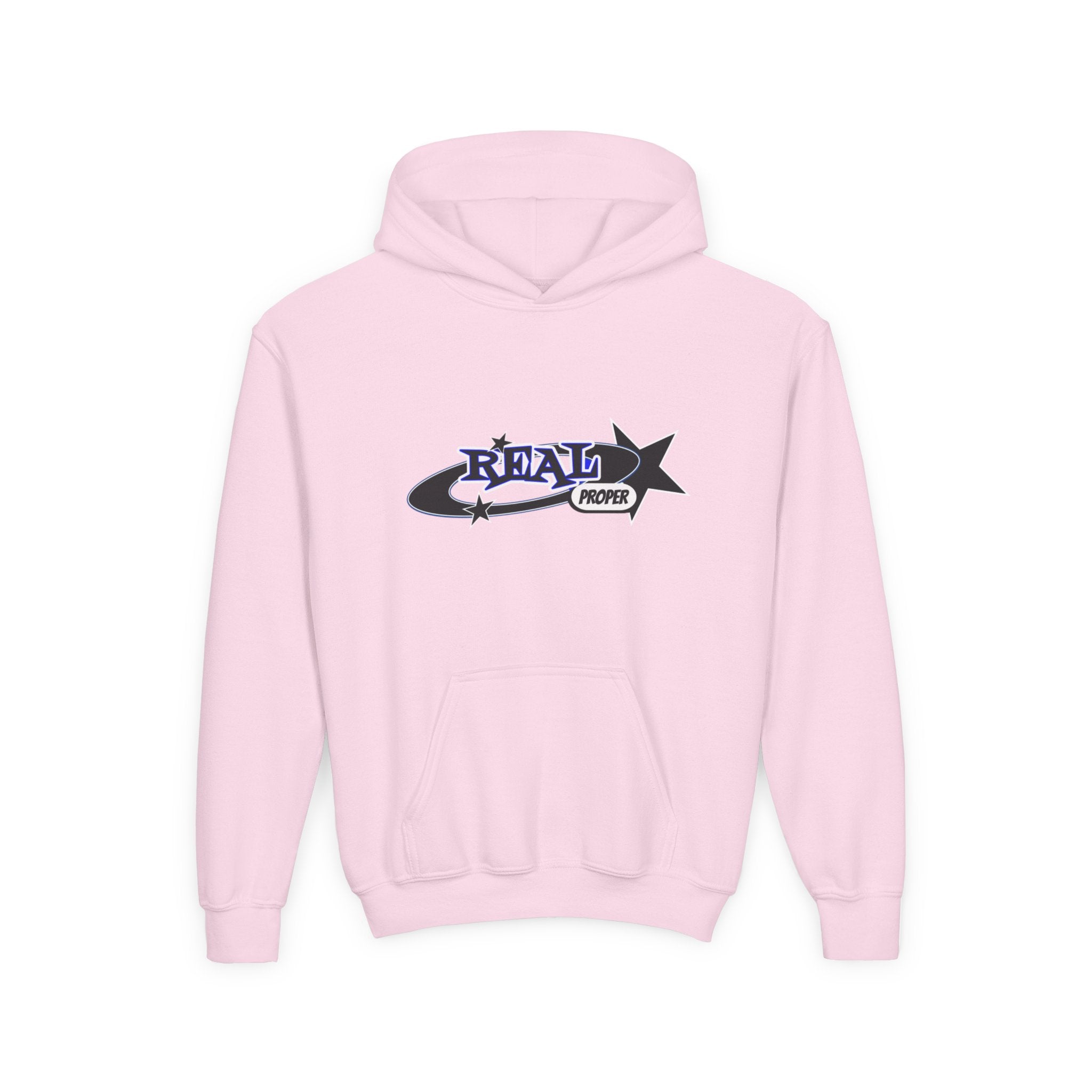 Youth Hoodie – "Real Proper" Star Graphic Pullover