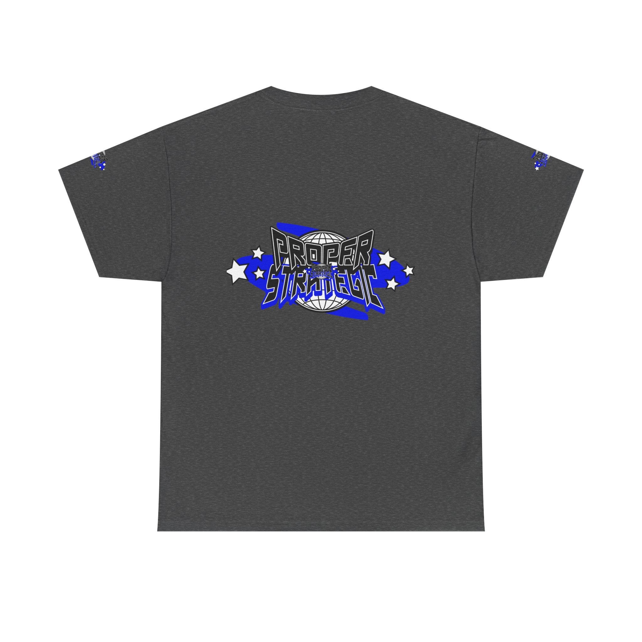 Proper 'Strategic' Graphic Tee — Retro Blue Streetwear T‑Shirt