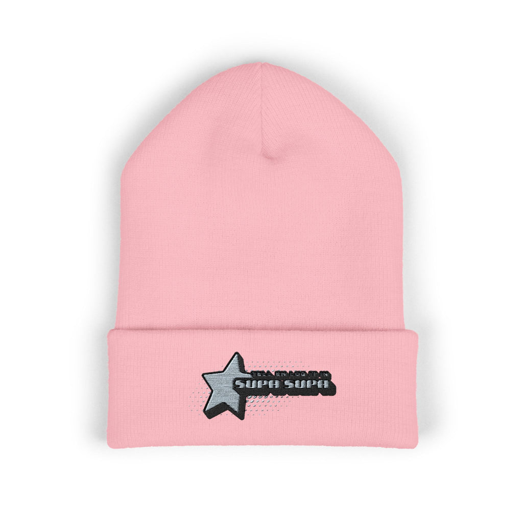 Embroidered "Tell em log it in Cuffed Beanie — Cozy Winter Hat