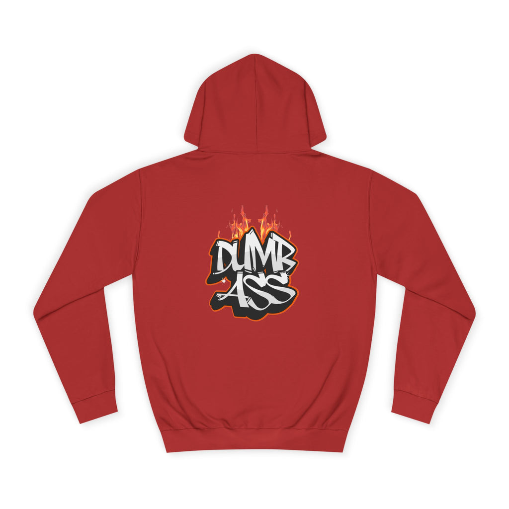 Dumb Ass Graffiti Hoodie – Bold Streetwear Pullover with Flame Lettering
