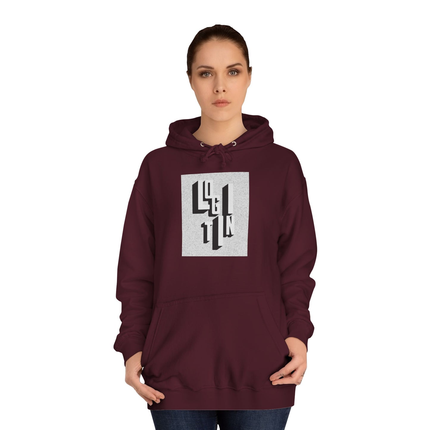 Minimalist Hoodie, Unisex Sweatshirt, Cozy Campus Wear, Student Gift, Modern Graphic Hoodie