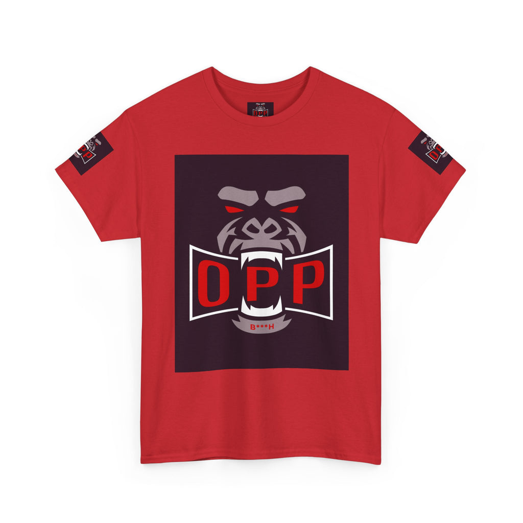 Gorilla OPP Graphic Tee — Bold Red & Black Urban Streetwear Shirt