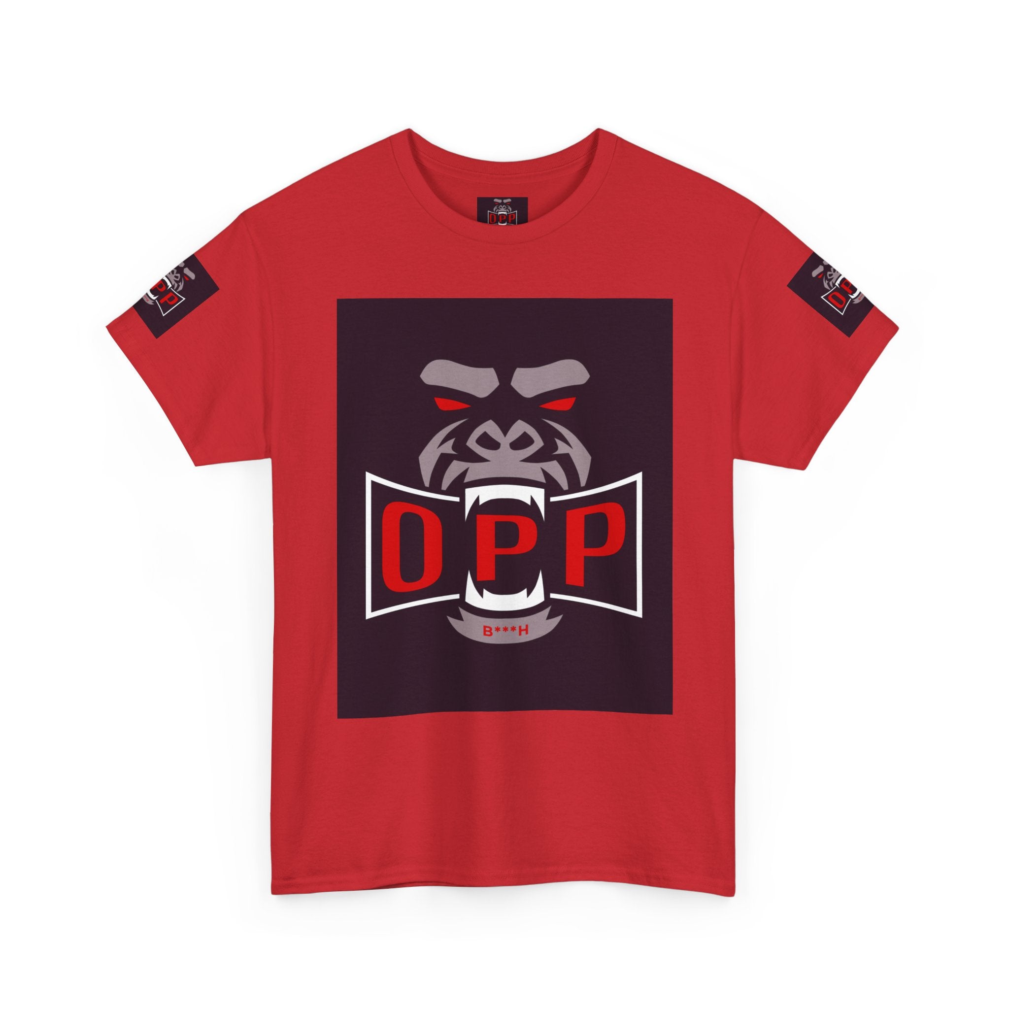 Gorilla OPP Graphic Tee — Bold Red & Black Urban Streetwear Shirt
