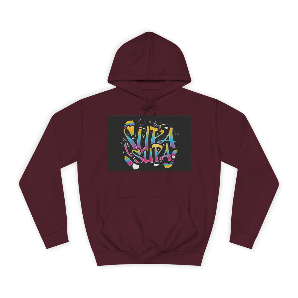 Colorful Unisex Supa Supa Hoodie, Casual Sweatshirt, Vibrant Apparel, Streetwear Hoodie