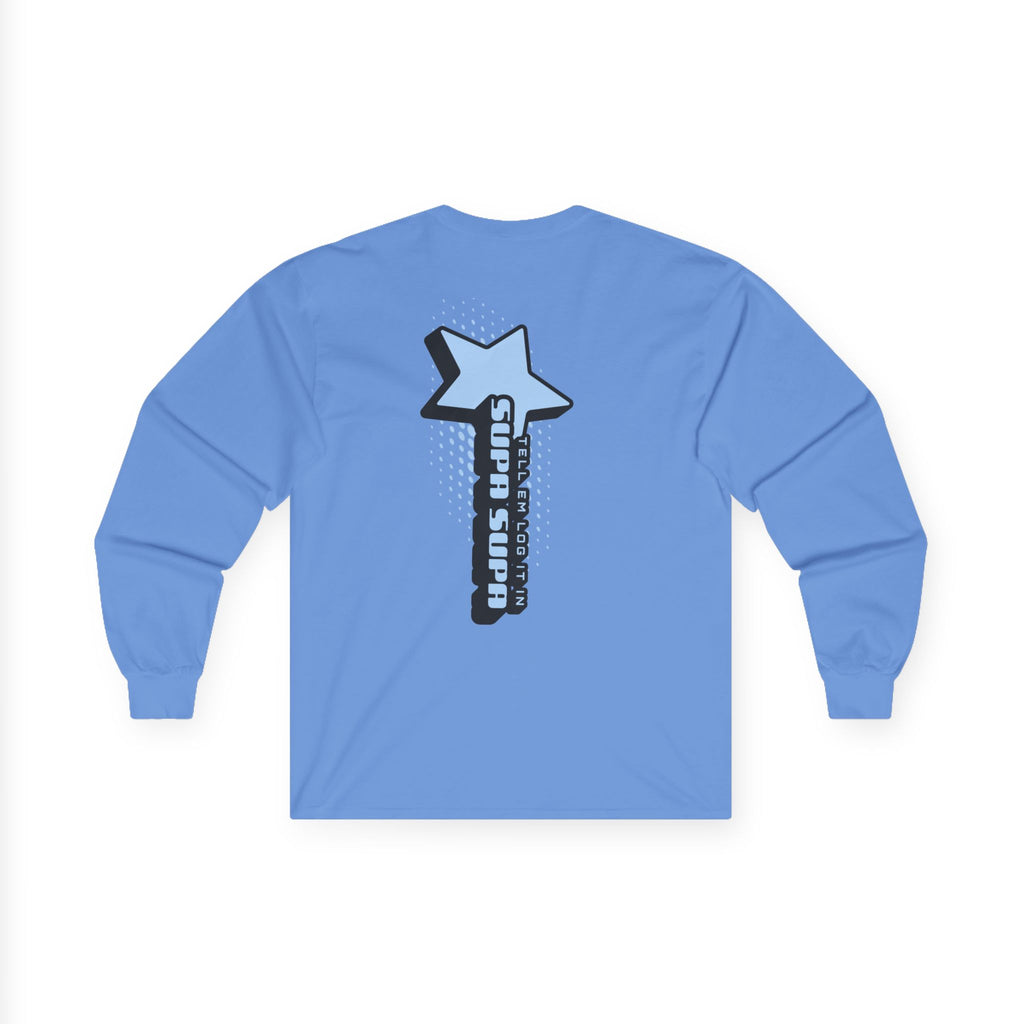 Star Wand Long Sleeve Tee — "Tell em log it in" Graphic Shirt