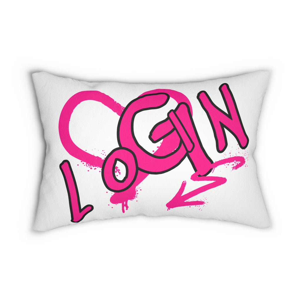 Login Graffiti Lumbar Pillow