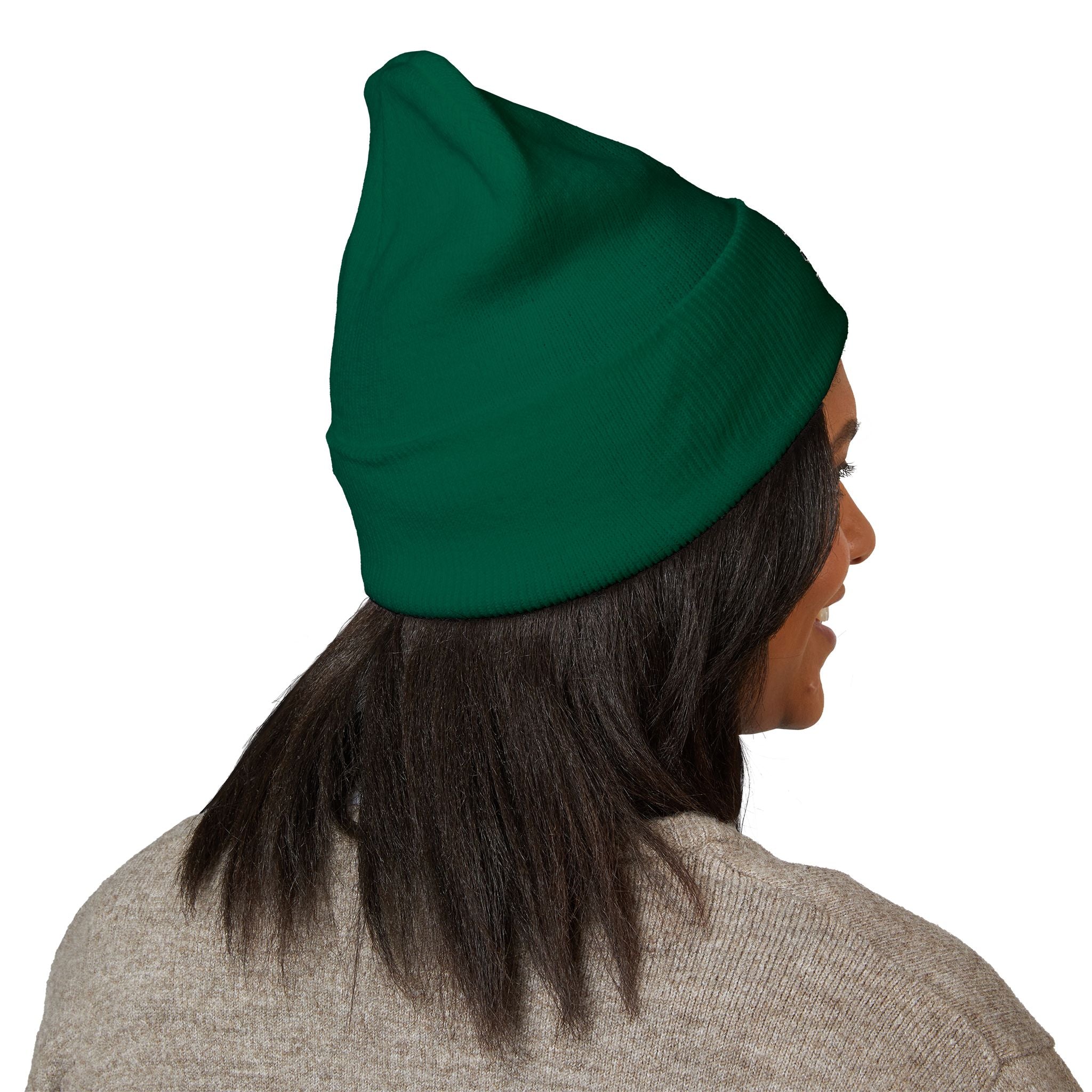 Embroidered 'Watch Your Back' Classic Cuffed Beanie — Cozy Winter Knit Hat