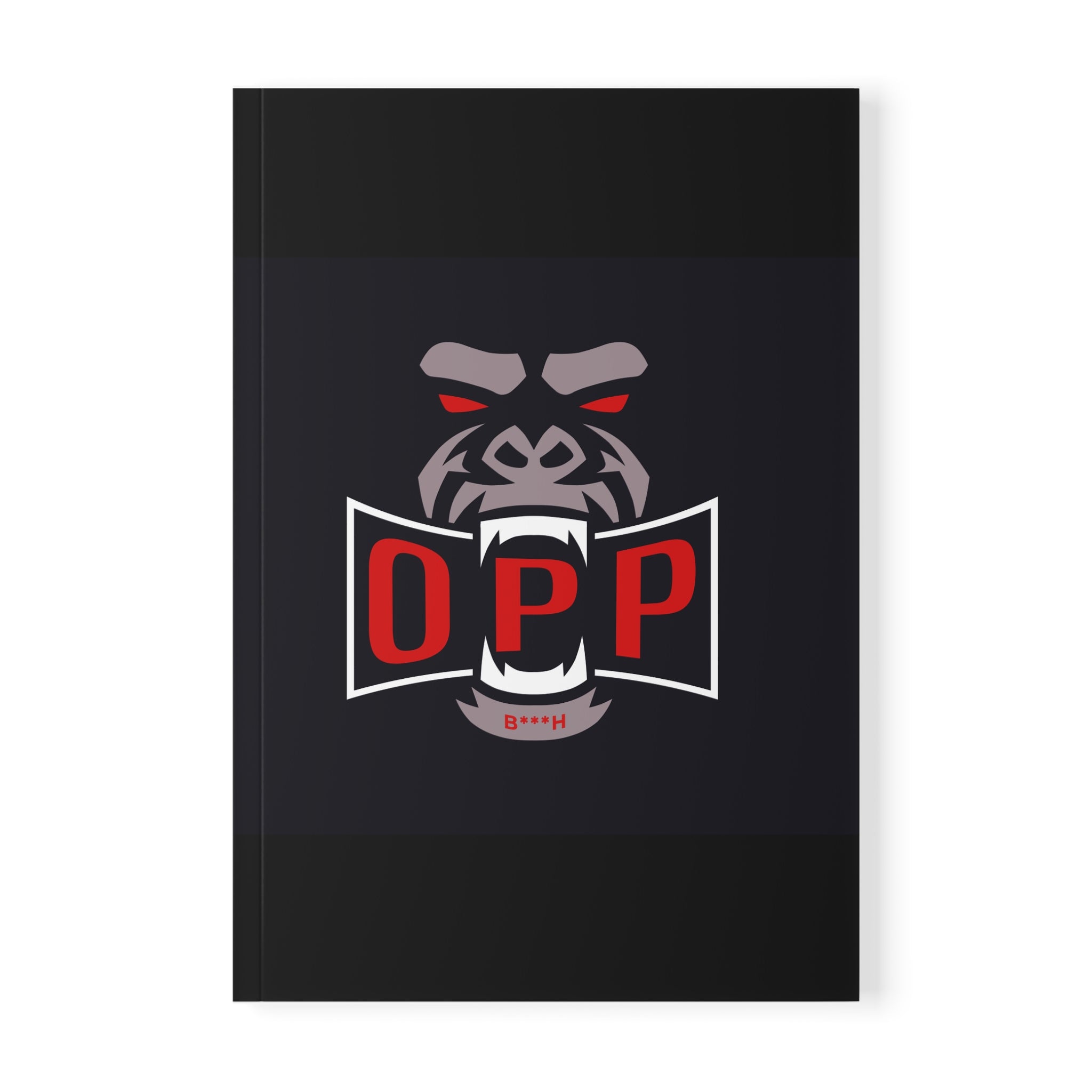 Gorilla Roar OPP A5 Softcover Notebook — Bold Red & Black Graphic Journal