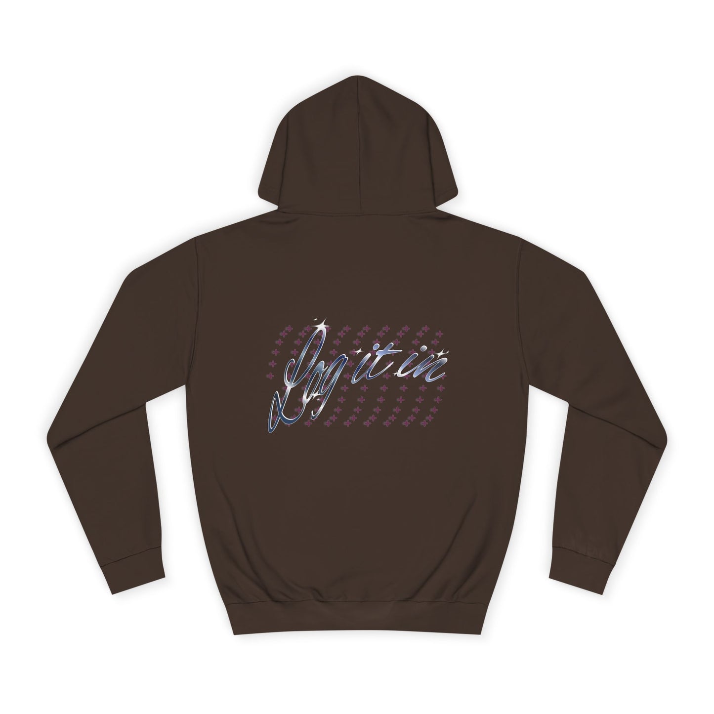 Unisex 'Log it in' Hoodie with Playful Design, Cozy Apparel, Casual Style for Everyone, Great for Gifts and Casual Events