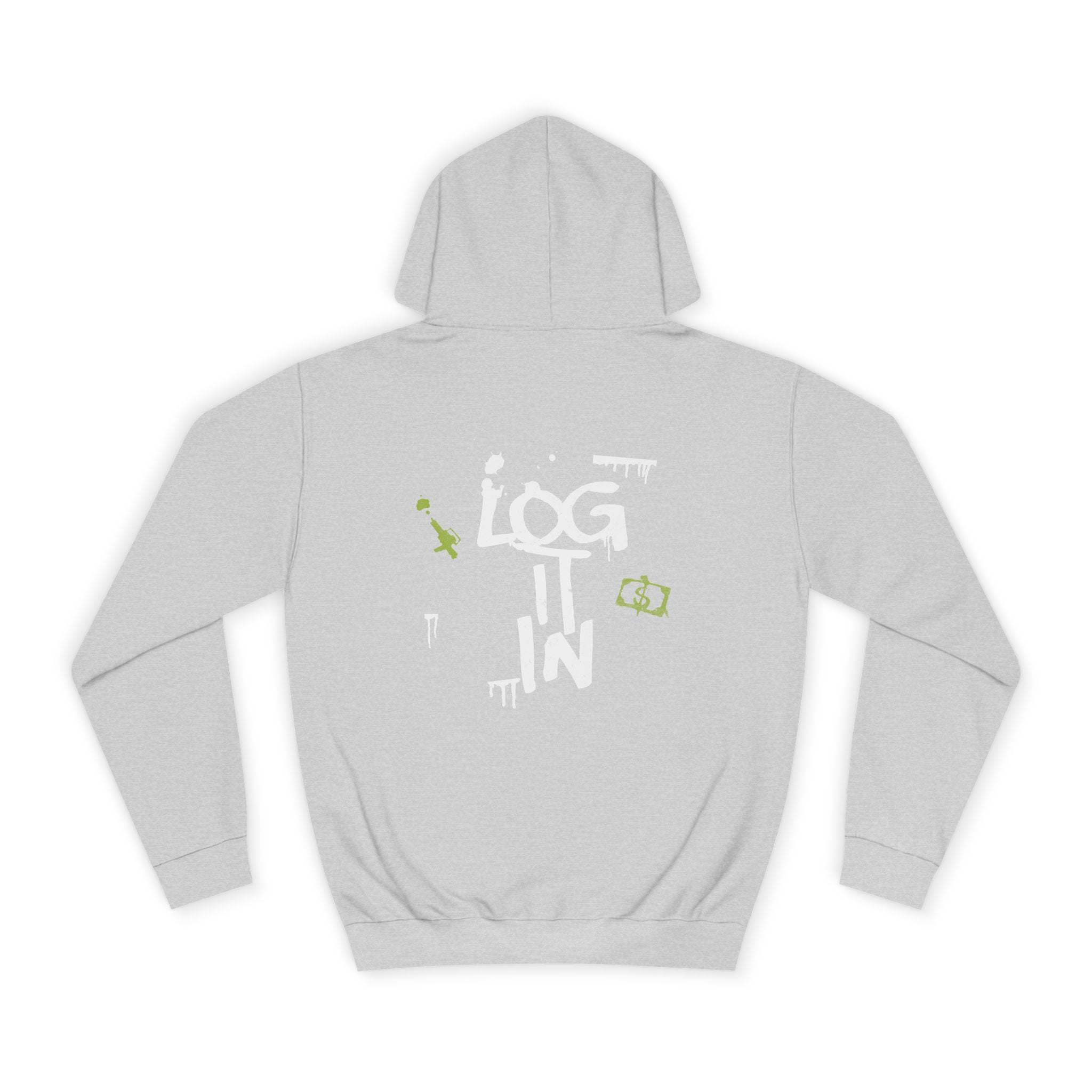log it in Hoodie — Minimal Vintage Print