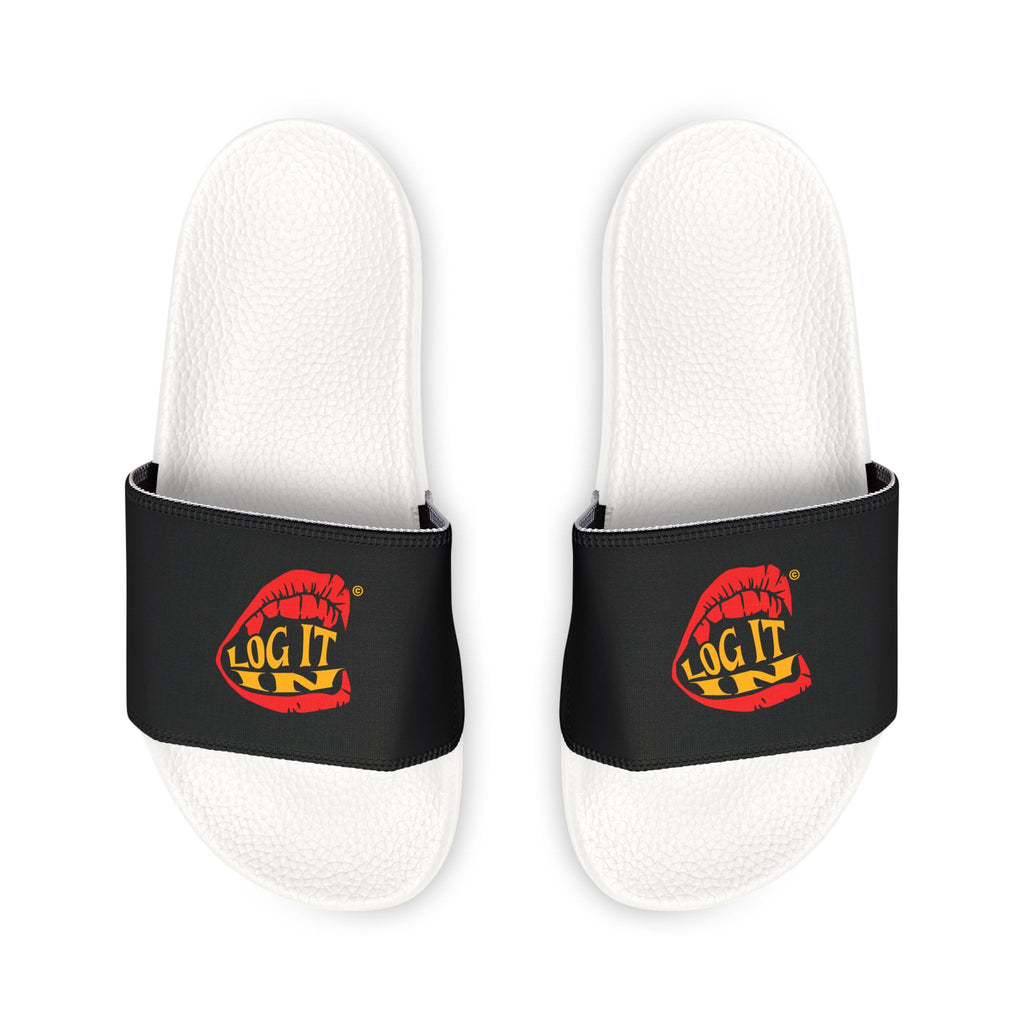 Men's Removable-Strap Sandals — Comfortable "Log it in" Slide Sandals with Adjustable Strap