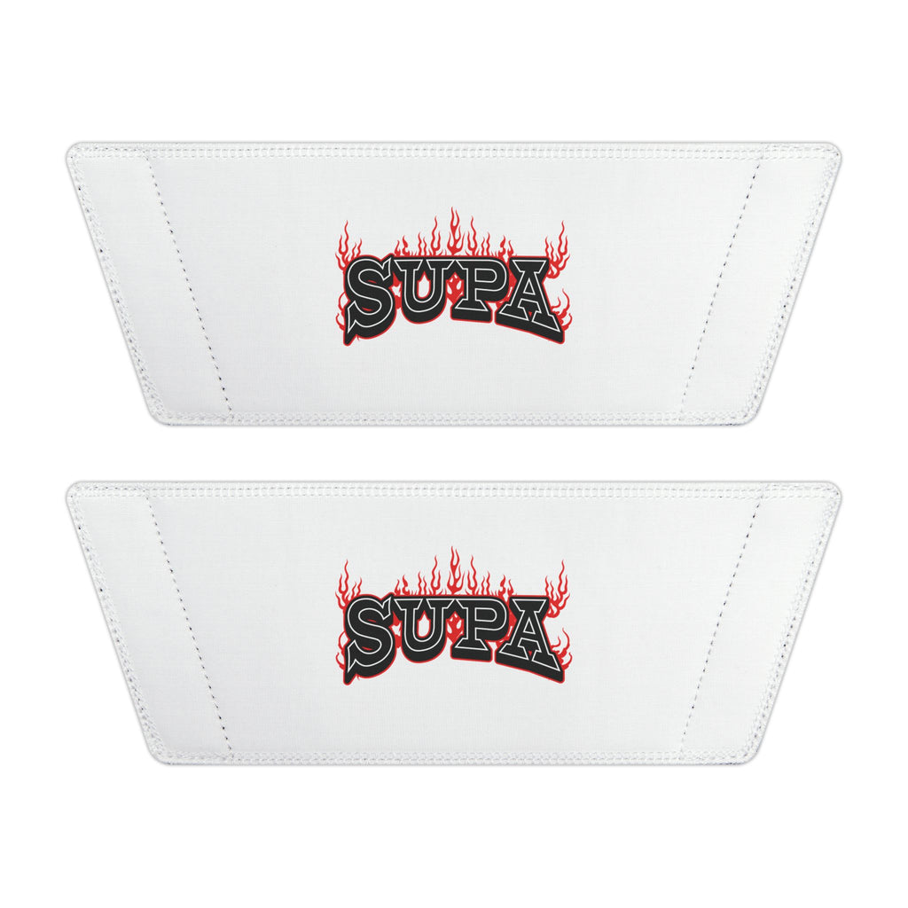 Men's Slide Sandals — White Removable Strap Slides Supa Supa Print