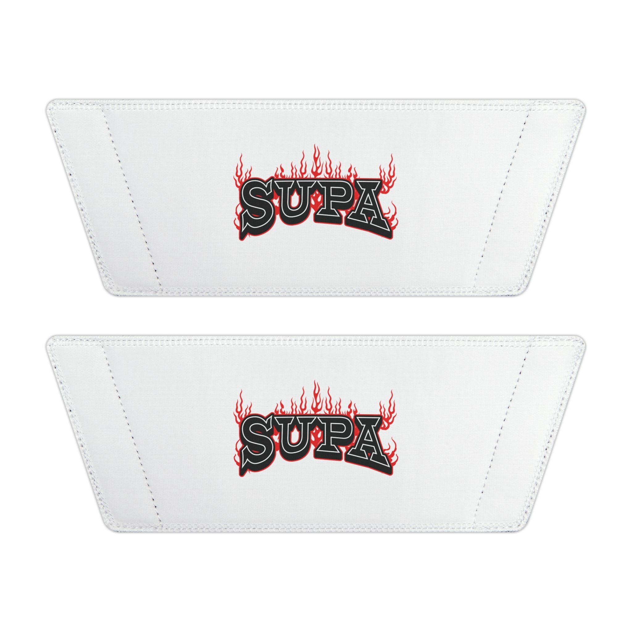 Men's Slide Sandals — White Removable Strap Slides Supa Supa Print