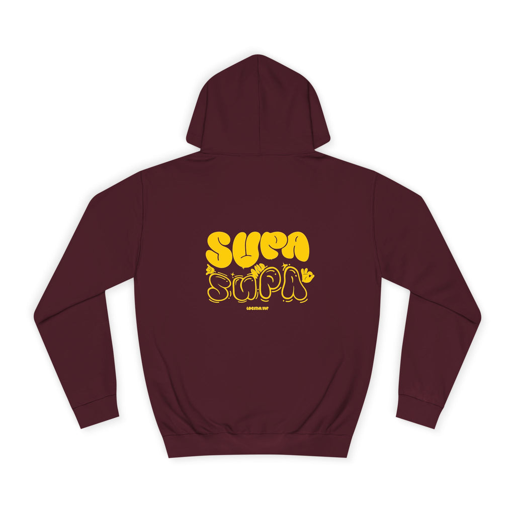 Cheerful Unisex Supa Supa Hoodie - Cozy Streetwear, Campus Style, Trendy Gift, Relaxed Fit, Perfect for Every day
